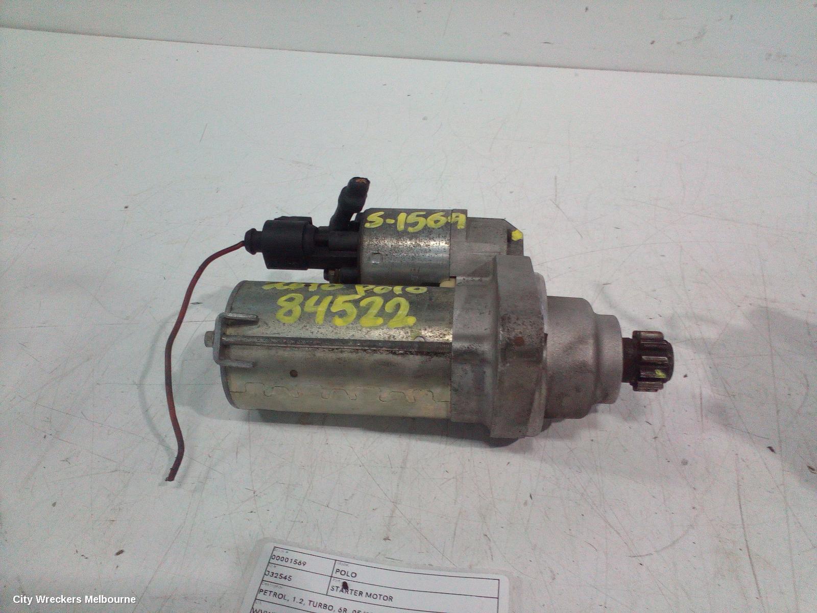 VOLKSWAGEN POLO STARTER, PETROL, 1.2, TURBO, 6R, 05/2010 - 05/2014 - Image 3