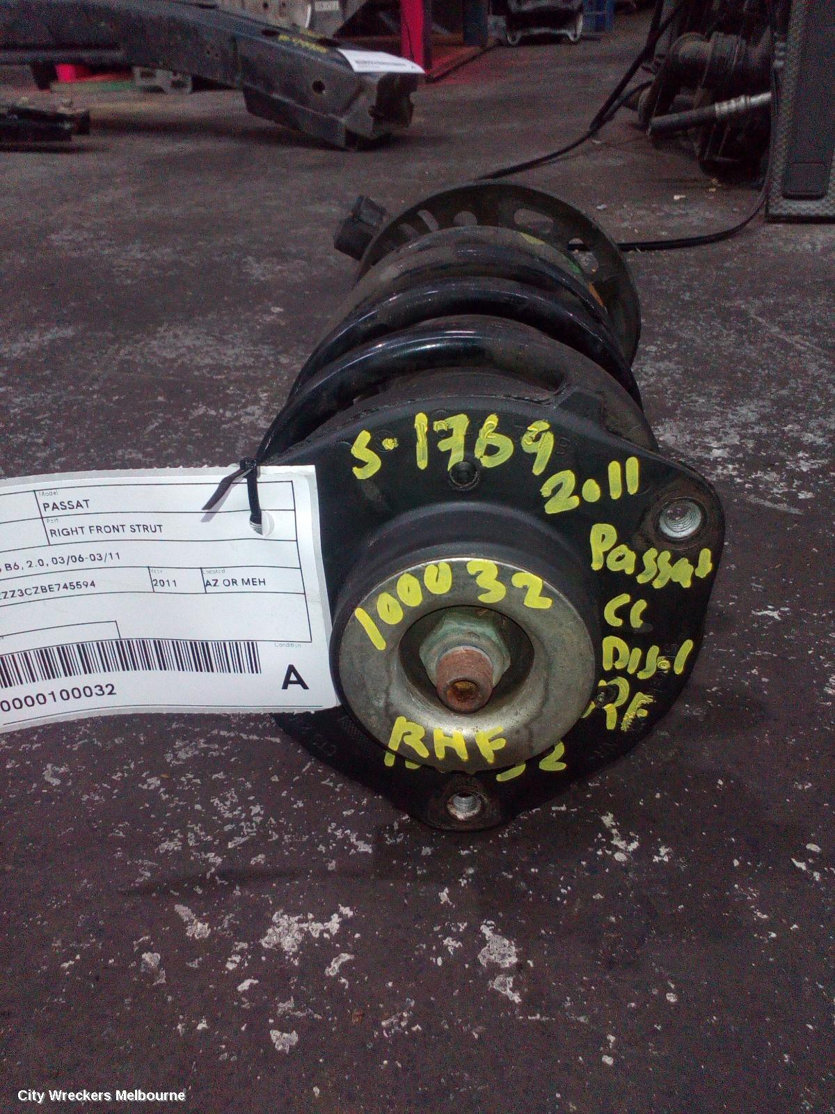 VOLKSWAGEN PASSAT RIGHT FRONT STRUT, 3C/MK6 B6, 2.0, 03/2006 - 03/2011 - Image 1