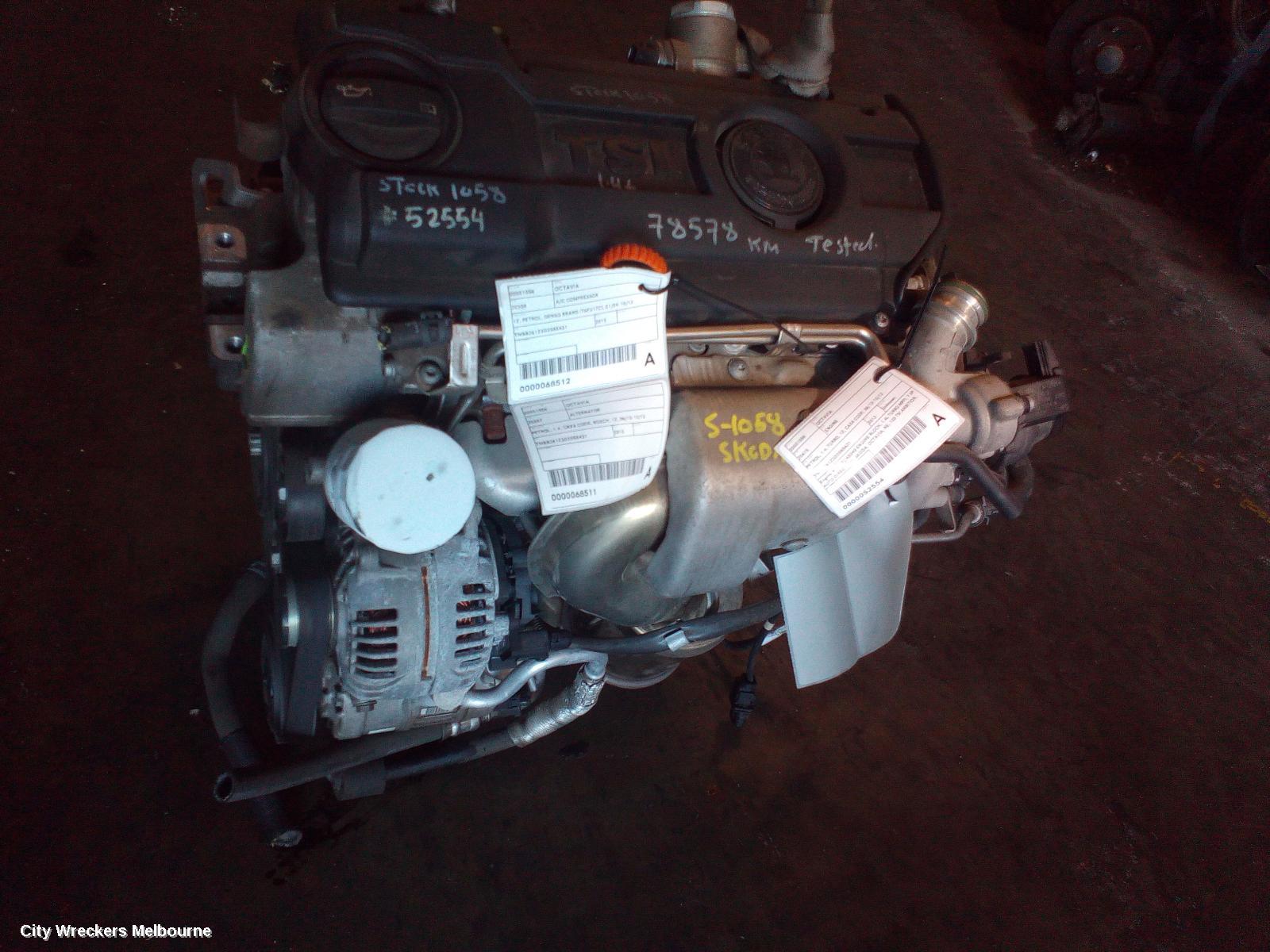 SKODA OCTAVIA ALTERNATOR, PETROL, 1.4, CAXA CODE, BOSCH, 1Z, 08/2010 - 10/2013 - Image 2