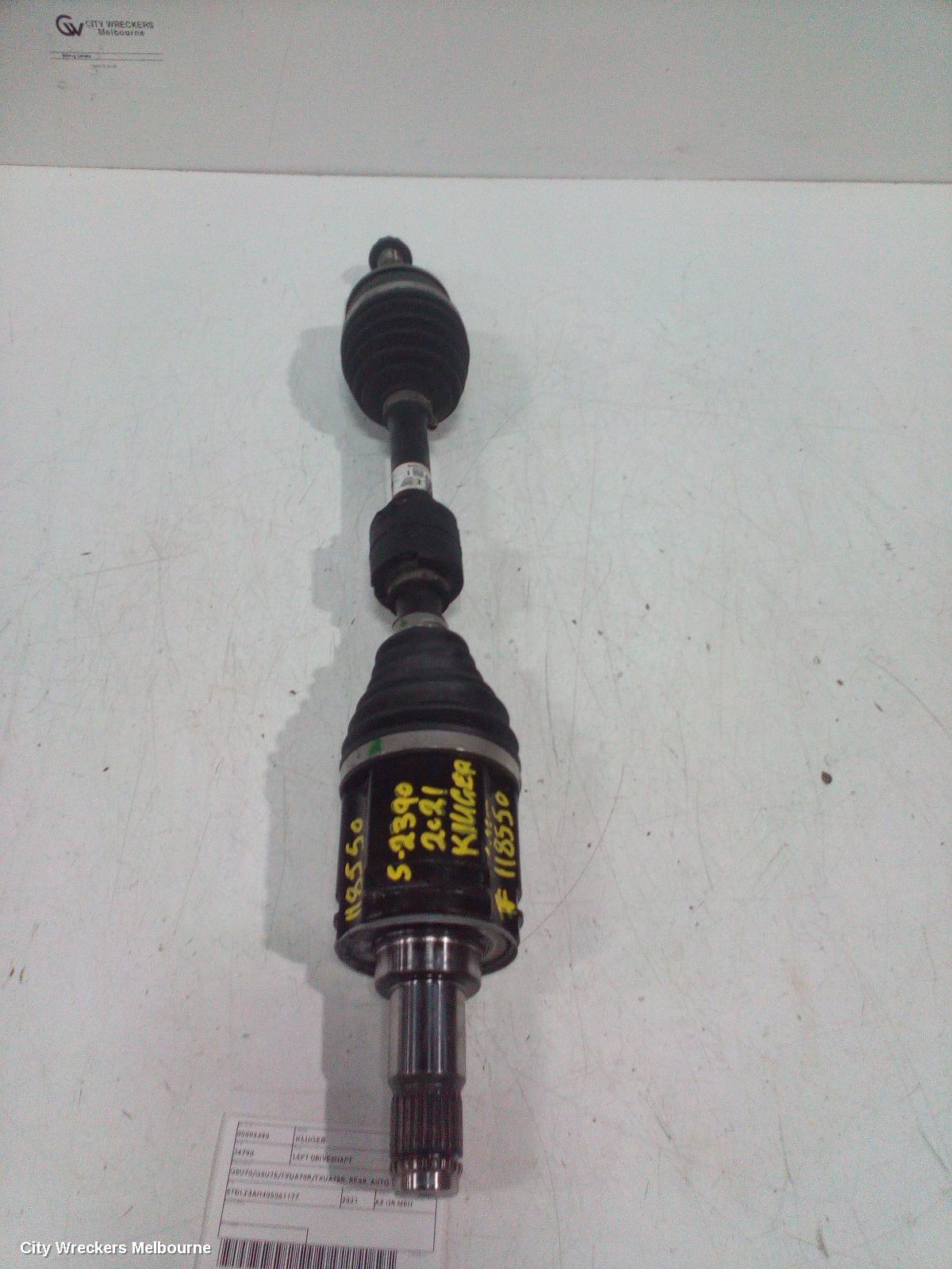 TOYOTA KLUGER LEFT DRIVESHAFT, GSU70/GSU75/TXUA70R/TXUA75R, REAR, AUTO T/M, PETROL, NON HYBRID TYPE, 03/2021 ONWARDS - Image 3