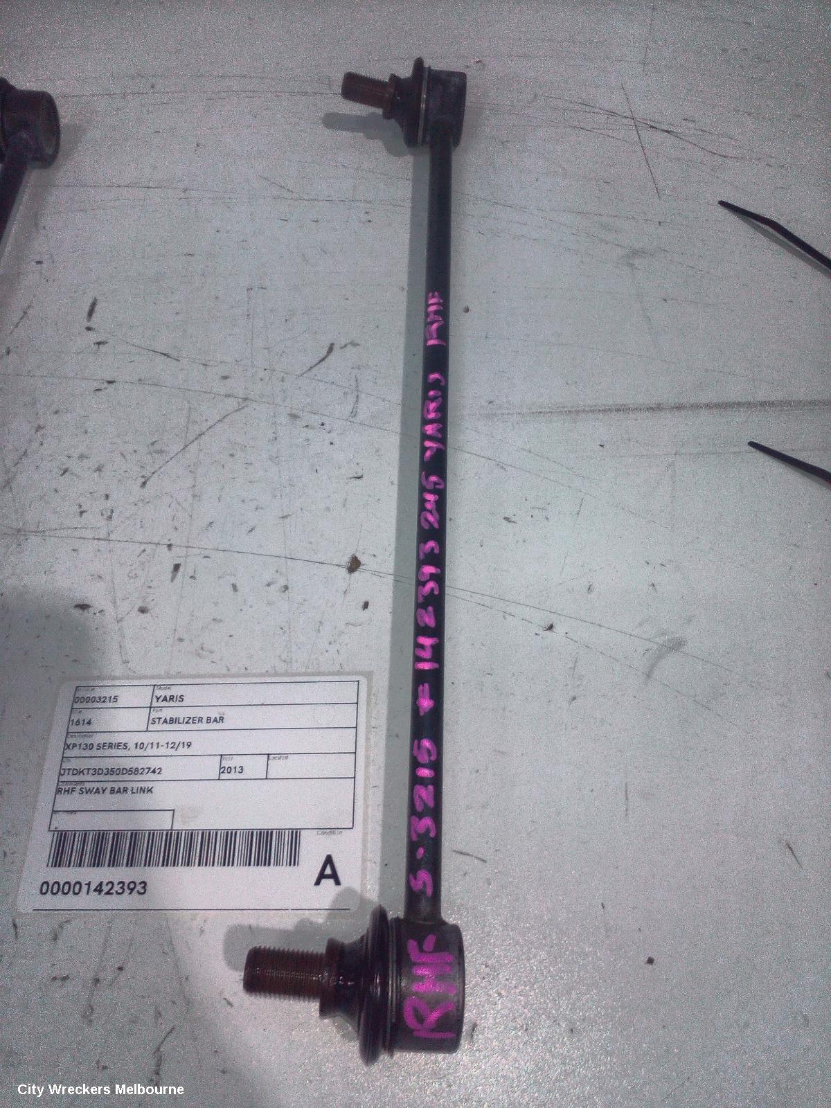 TOYOTA YARIS STABILISER BAR, XP130 SERIES, 10/2011 - 12/2019 - Image 1