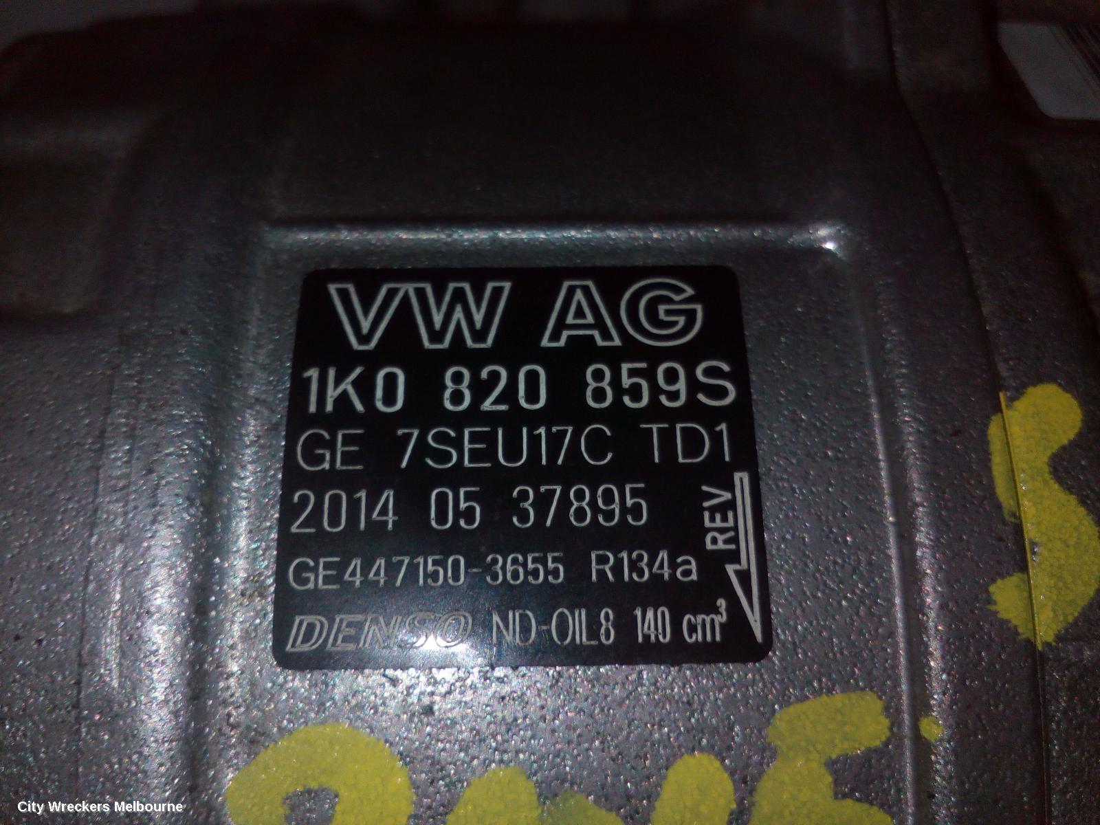 VOLKSWAGEN JETTA A/C COMPRESSOR, 1KM-1B, PETROL, DENSO BRAND (7SEU17C), 02/2006 - 12/2017 - Image 1