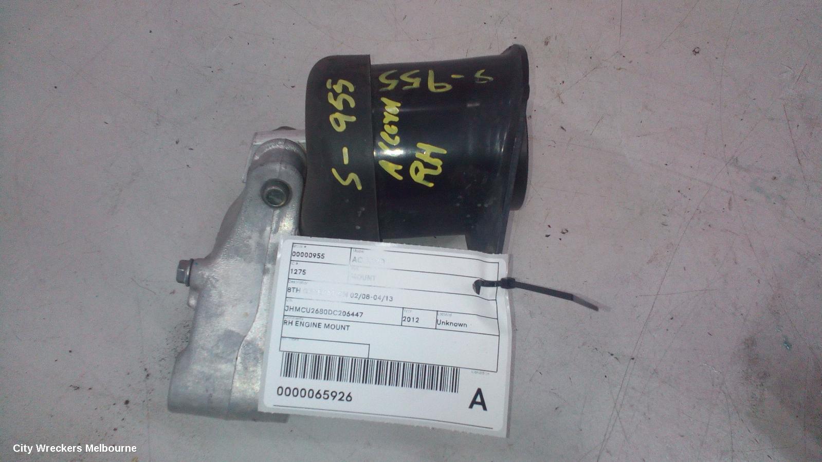 HONDA ACCORD MOUNT, 8TH GENERATION 02/2008 - 04/2013 - Image 1