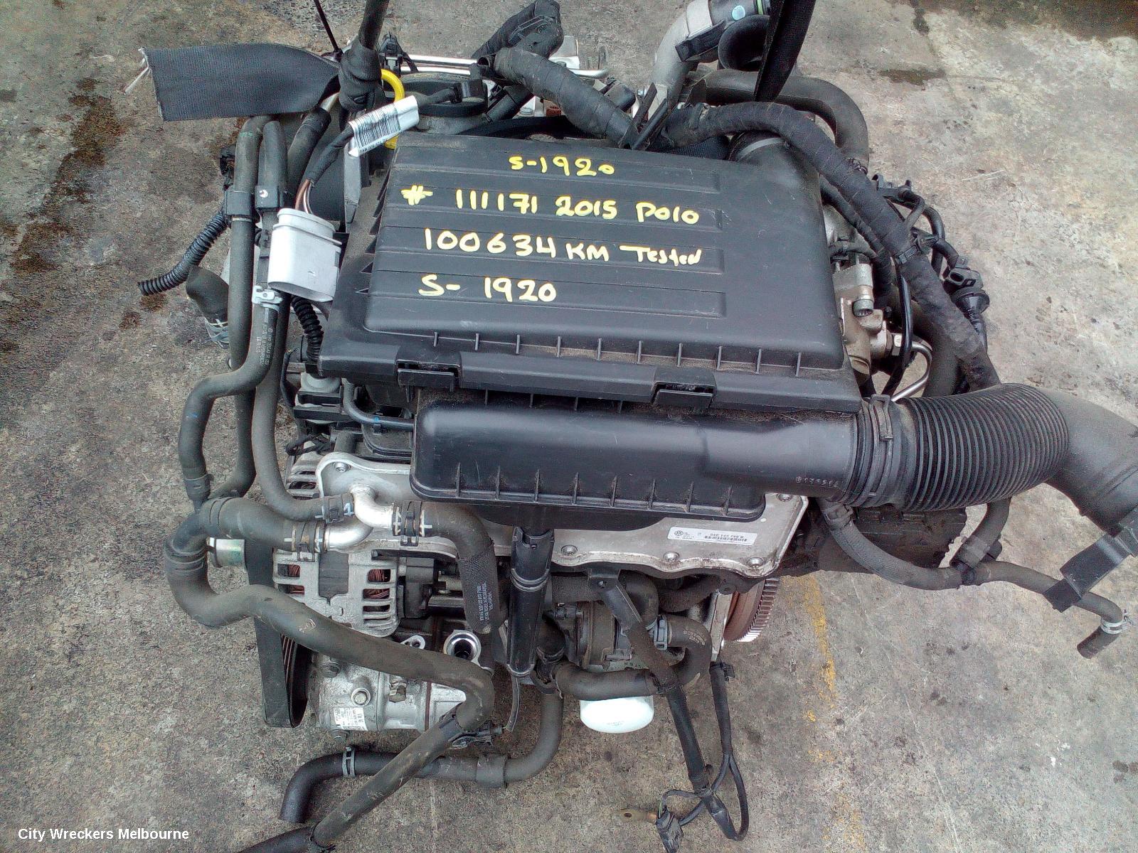 VOLKSWAGEN POLO ENGINE, PETROL, 1.2, TURBO, 6R, CJZD CODE, 05/2014 - 09/2017 - Image 2