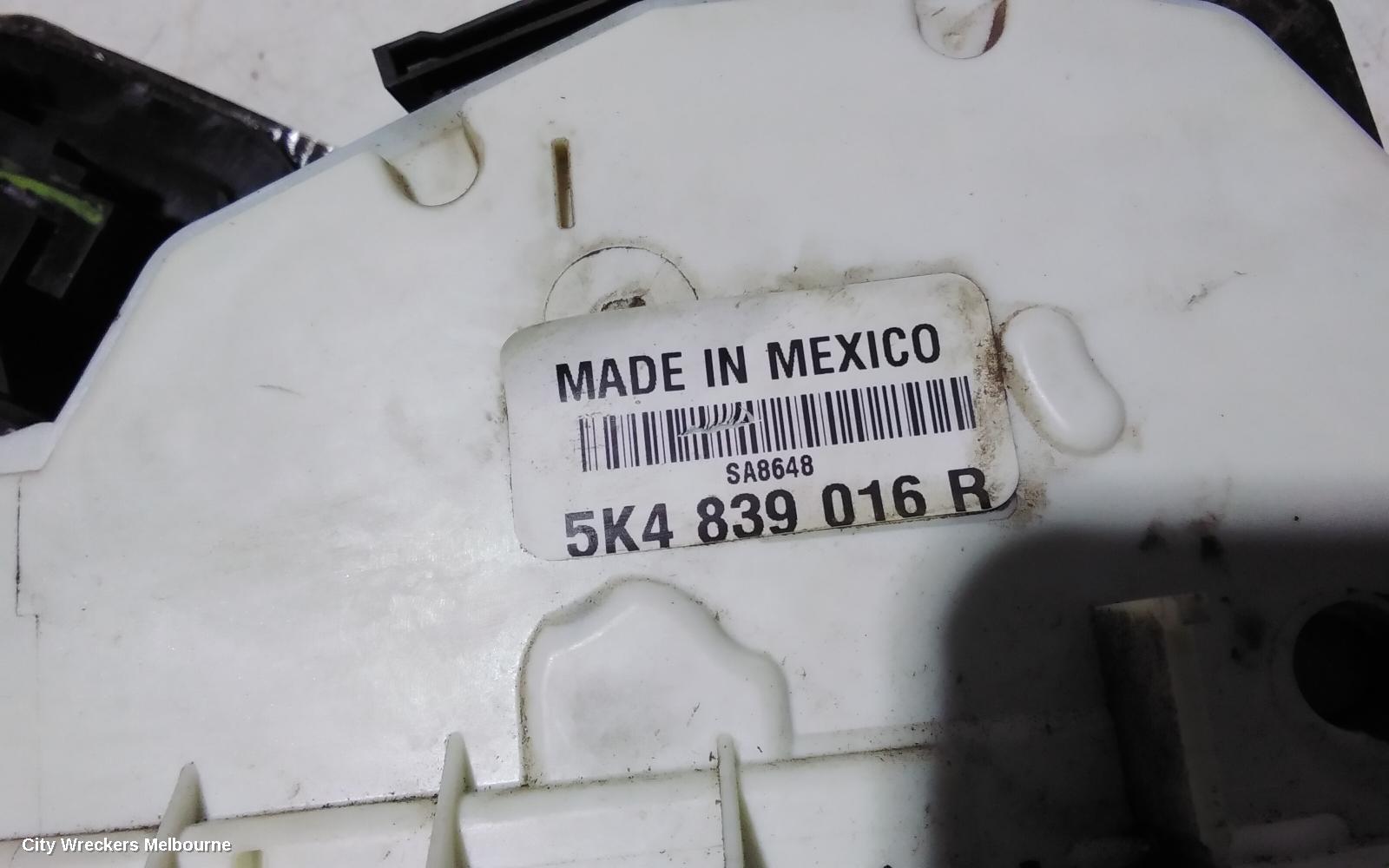 VOLKSWAGEN JETTA DOOR/BOOT/GATE LOCK, RIGHT REAR DOOR LOCK, P/N 5K4839016R, 1B, 02/2011 - 12/2017 - Image 2