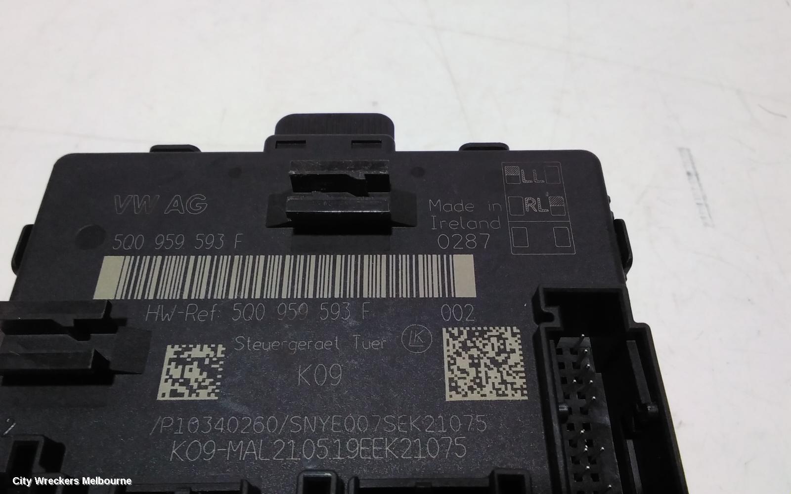 AUDI A3, 8V, 03/2013 - 10/2020, DOOR CONTROL MODULE  A3  5Q0959593F: 91356 - Image 3