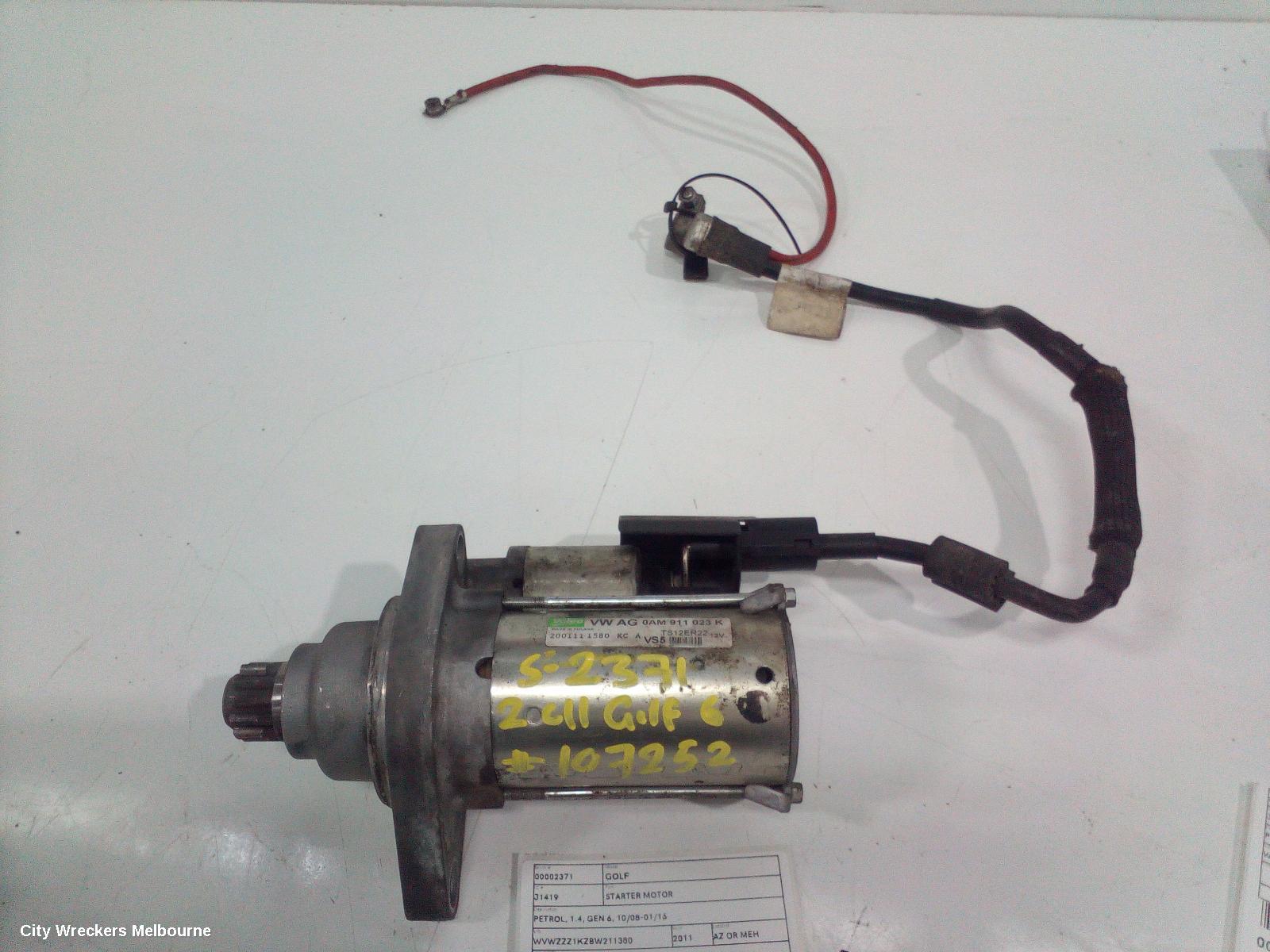 VOLKSWAGEN GOLF STARTER, PETROL, 1.4, GEN 6, 10/2008 - 01/2016 - Image 2