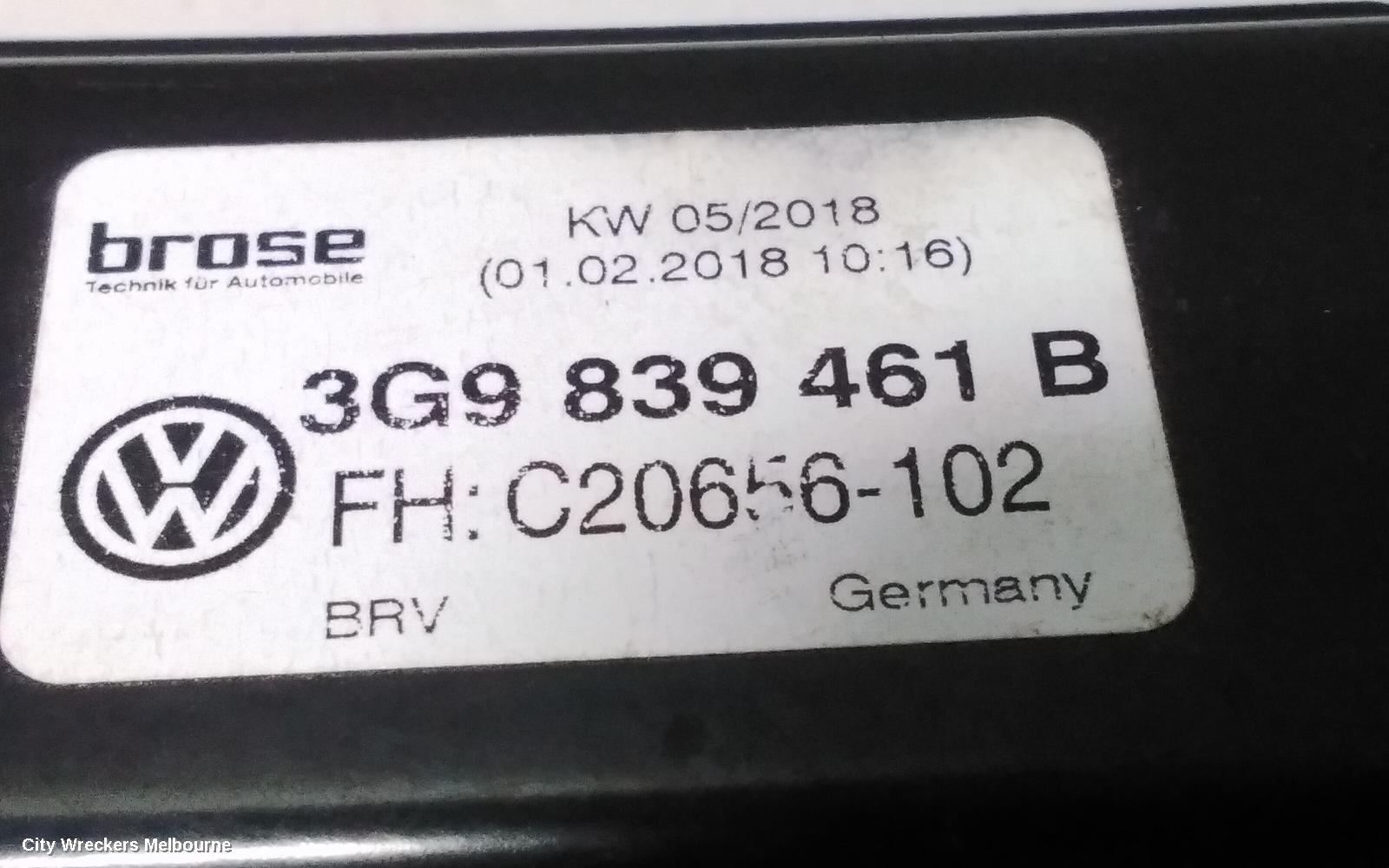 VOLKSWAGEN PASSAT LEFT REAR WND REG/MOTOR, DOOR REG ASSY (REG AND MOTOR), B8/MK7, 06/2015 ONWARDS - Image 2