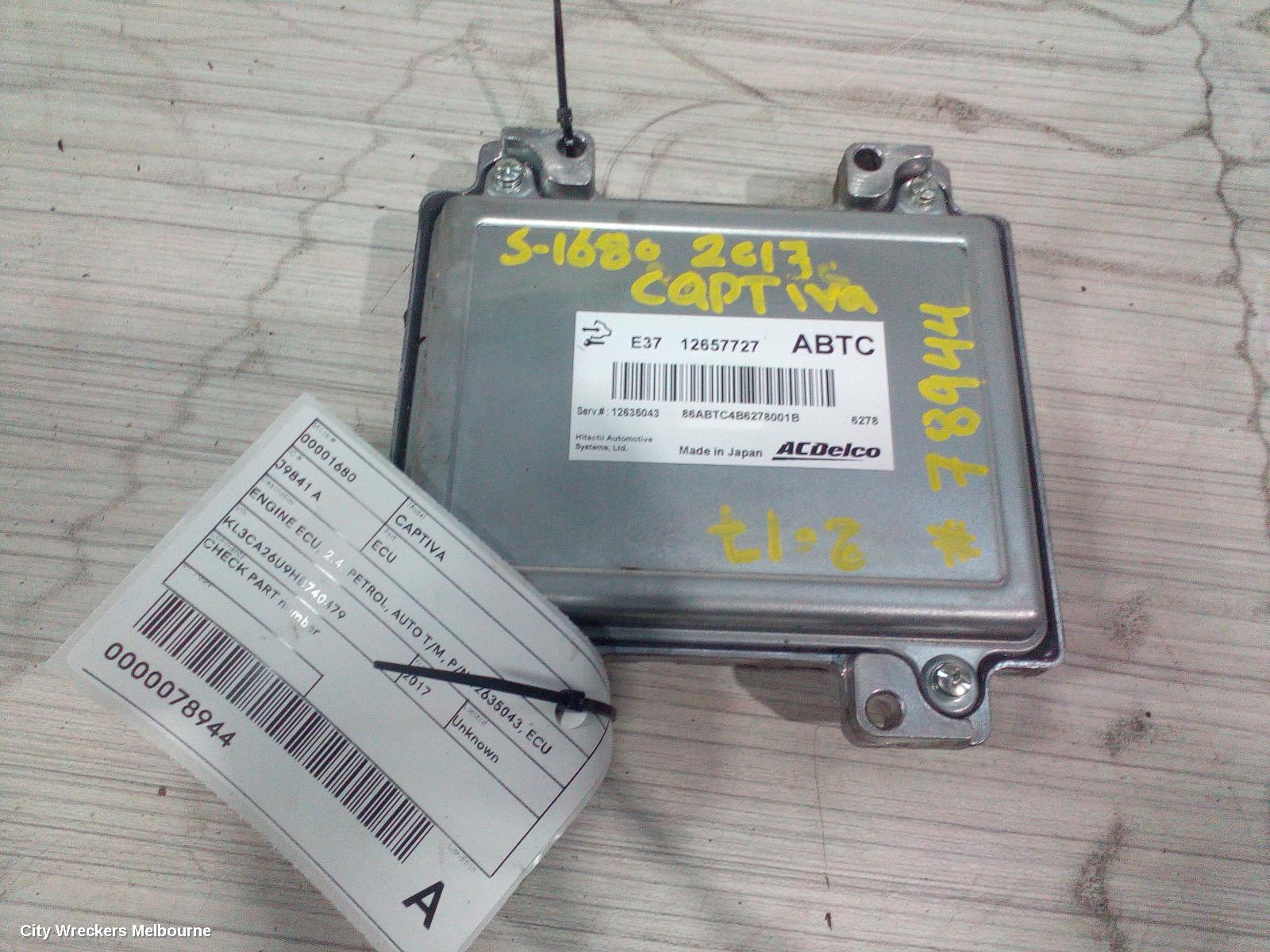 HOLDEN CAPTIVA ECU, ENGINE ECU, 2.4, PETROL, AUTO T/M, P/N 12657727, ECU ONLY, CG, 01/2011 - 06/2018 - Image 2