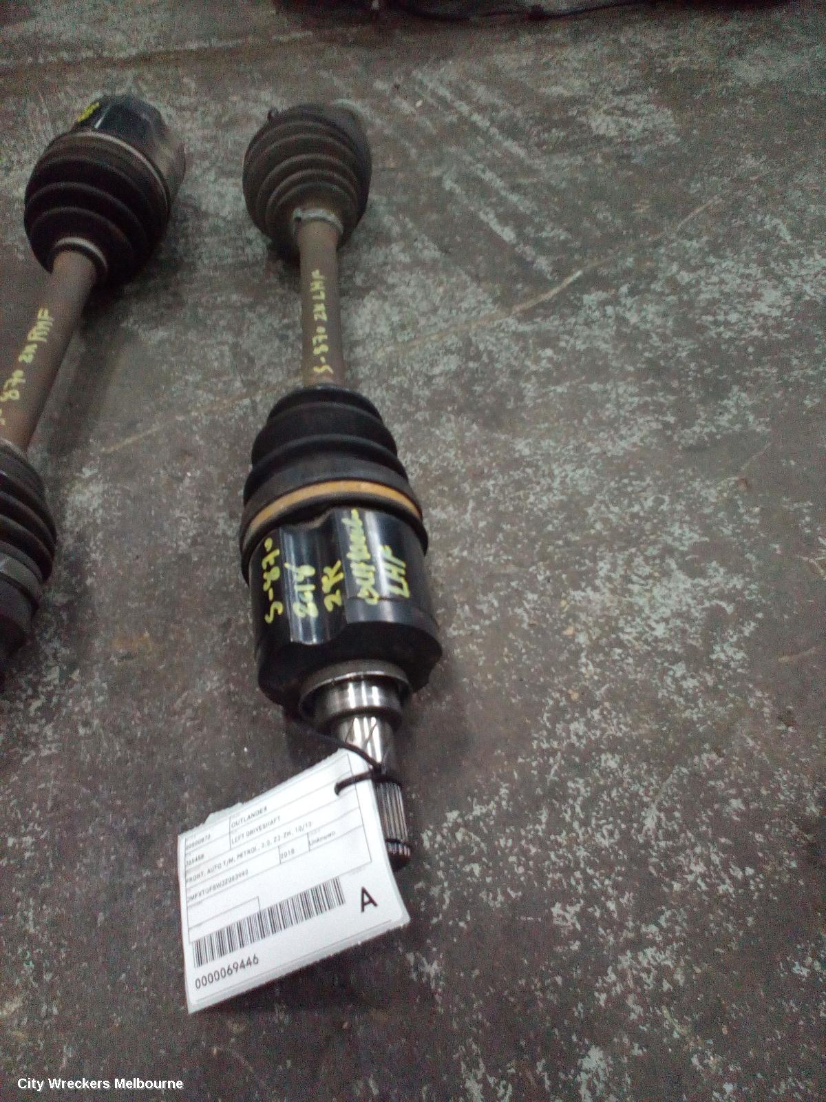 MITSUBISHI OUTLANDER LEFT DRIVESHAFT, FRONT, AUTO T/M, PETROL, 2.0, ZJ-ZL, 10/2012 ONWARDS - Image 1