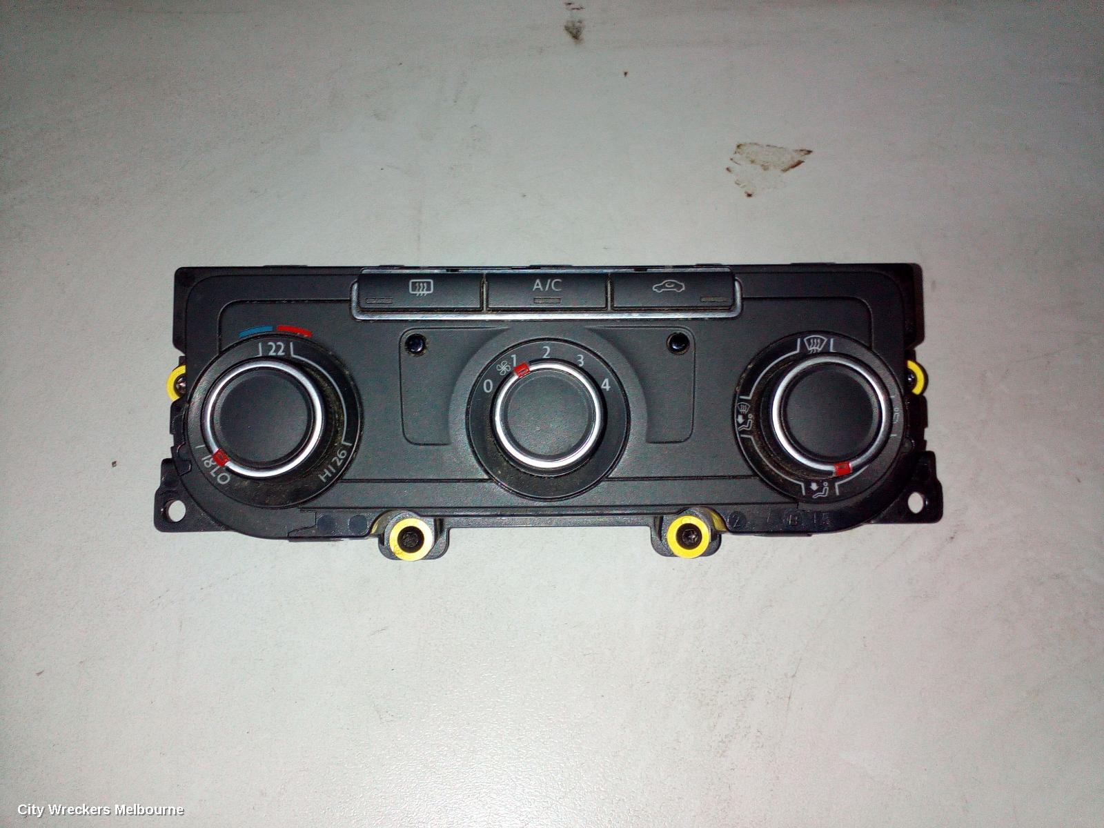 VOLKSWAGEN PASSAT HEATER/AC CONTROLS, 3CC, 2 KNOB DIAL, W/ SEAT WARMER TYPE, SEDAN, 01/2009 - 12/2016 - Image 1