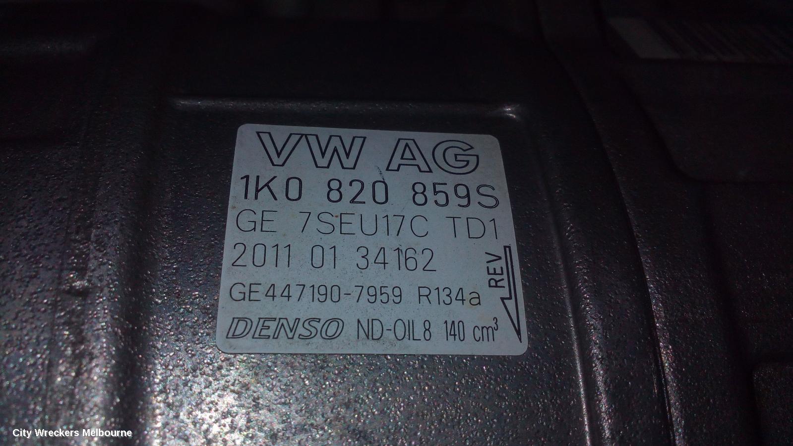 VOLKSWAGEN JETTA A/C COMPRESSOR, 1KM-1B, PETROL, DENSO BRAND (7SEU17C), 02/2006 - 12/2017 - Image 1