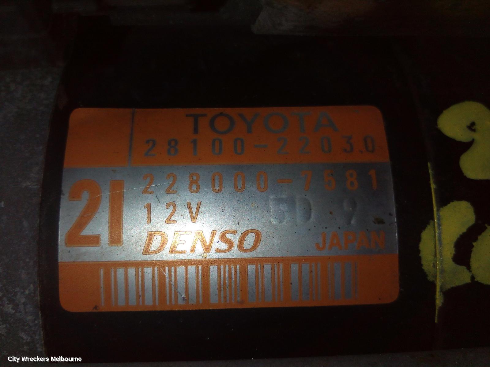 TOYOTA COROLLA STARTER, PETROL, 1.8, 1ZZ-FE, P/N 28100-22030, VIN JTD (0.8KW), JAPAN BUILT, ZZE122, 12/2001 - 04/2007 - Image 3