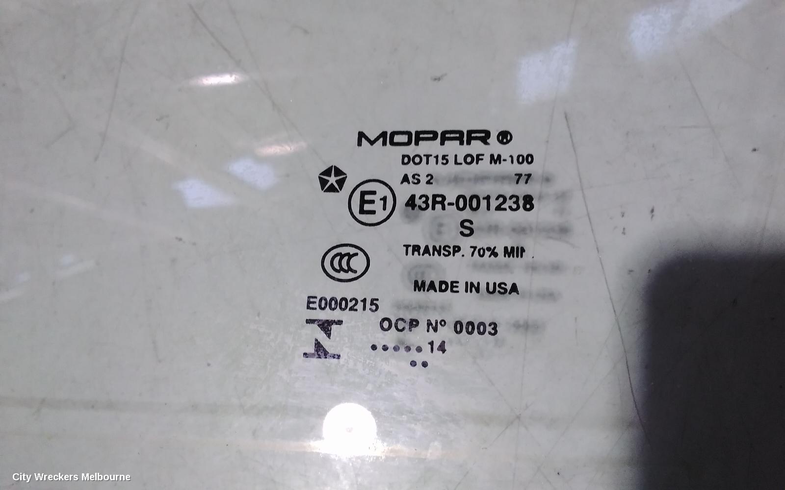 JEEP CHEROKEE LEFT FRONT DOOR WINDOW, KL, TINTED TYPE, 02/2014 - 11/2022 - Image 2