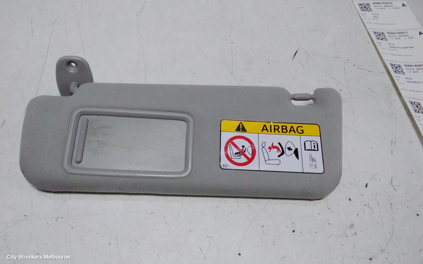 TOYOTA PRIUS SUNVISOR, ZVW40R, LH SIDE, 05/2012 - 03/2021 - Image 3