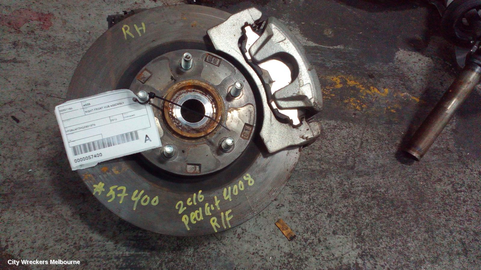PEUGEOT 4008 RIGHT FRONT HUB ASSEMBLY, 05/2012 - 12/2017 - Image 1