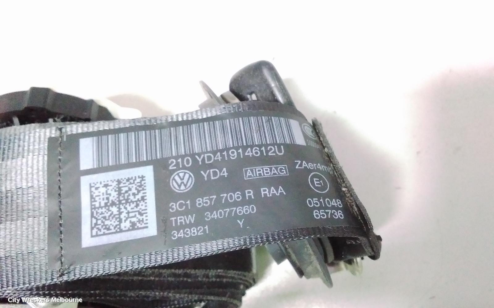VOLKSWAGEN PASSAT SEATBELT/STALK, LH FRONT, SEAT BELT ONLY, 3C/MK6 B7, 09/2010 - 05/2015 - Image 2