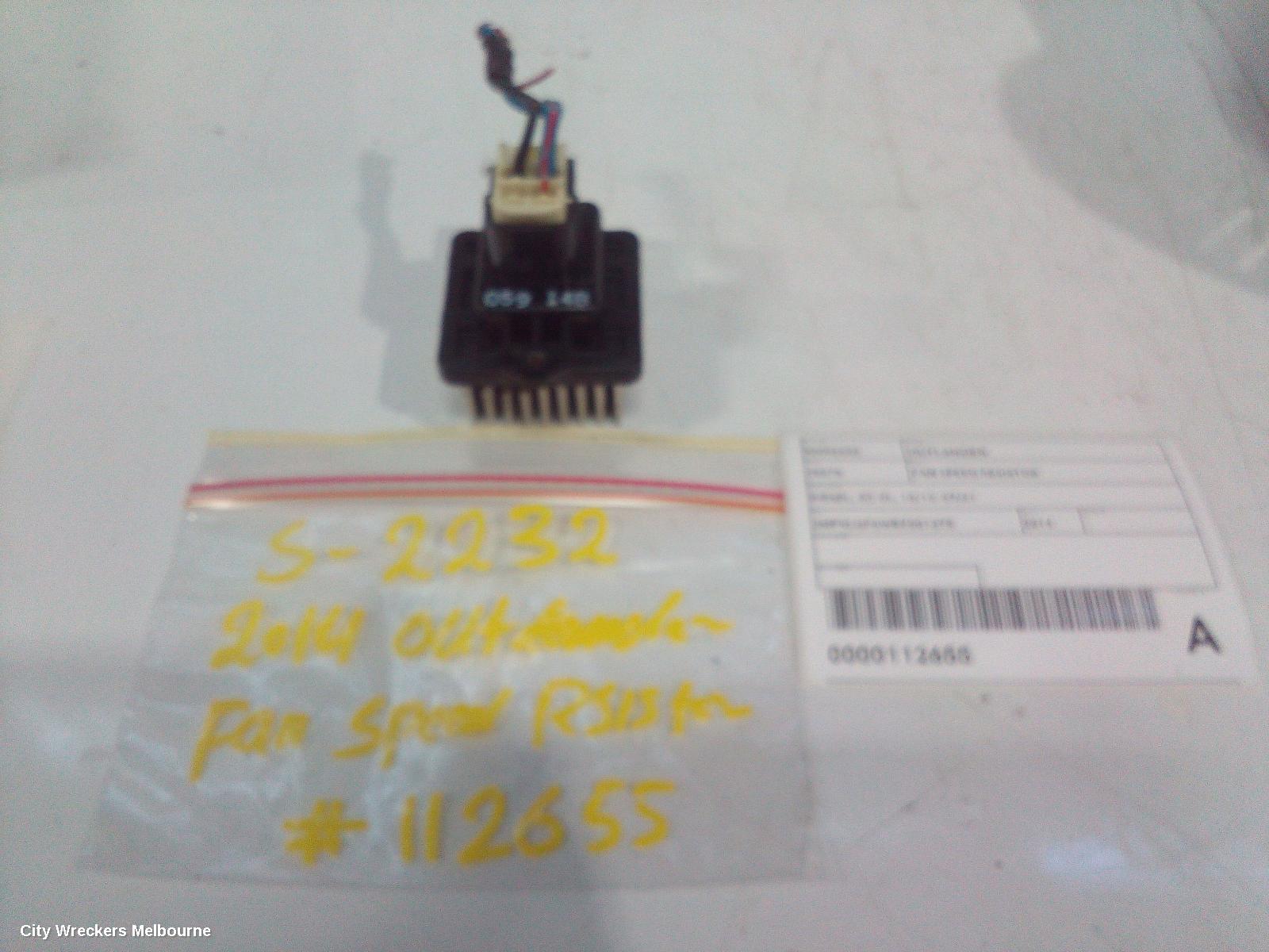 MITSUBISHI OUTLANDER FAN SPEED RESISTOR, DIESEL, ZJ-ZL, 10/2012 - 07/2021 - Image 2