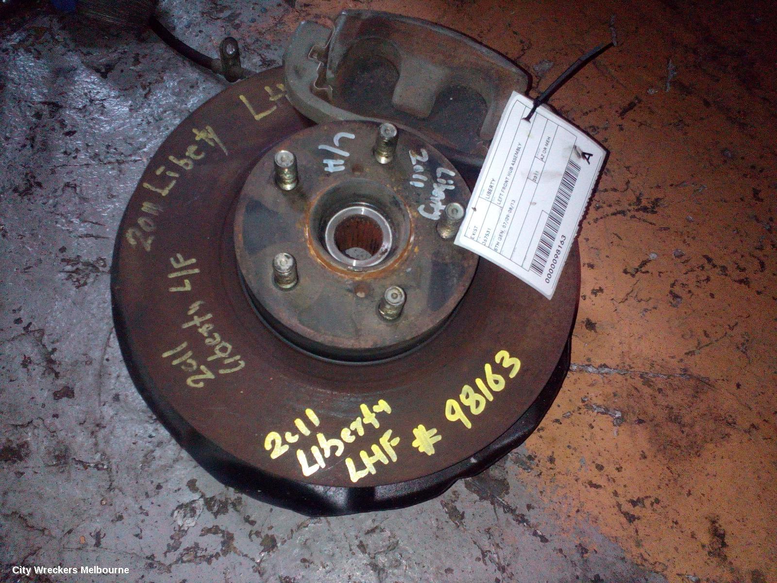 SUBARU LIBERTY LEFT FRONT HUB ASSEMBLY, 5TH GEN, 07/2009 - 08/2013 - Image 2