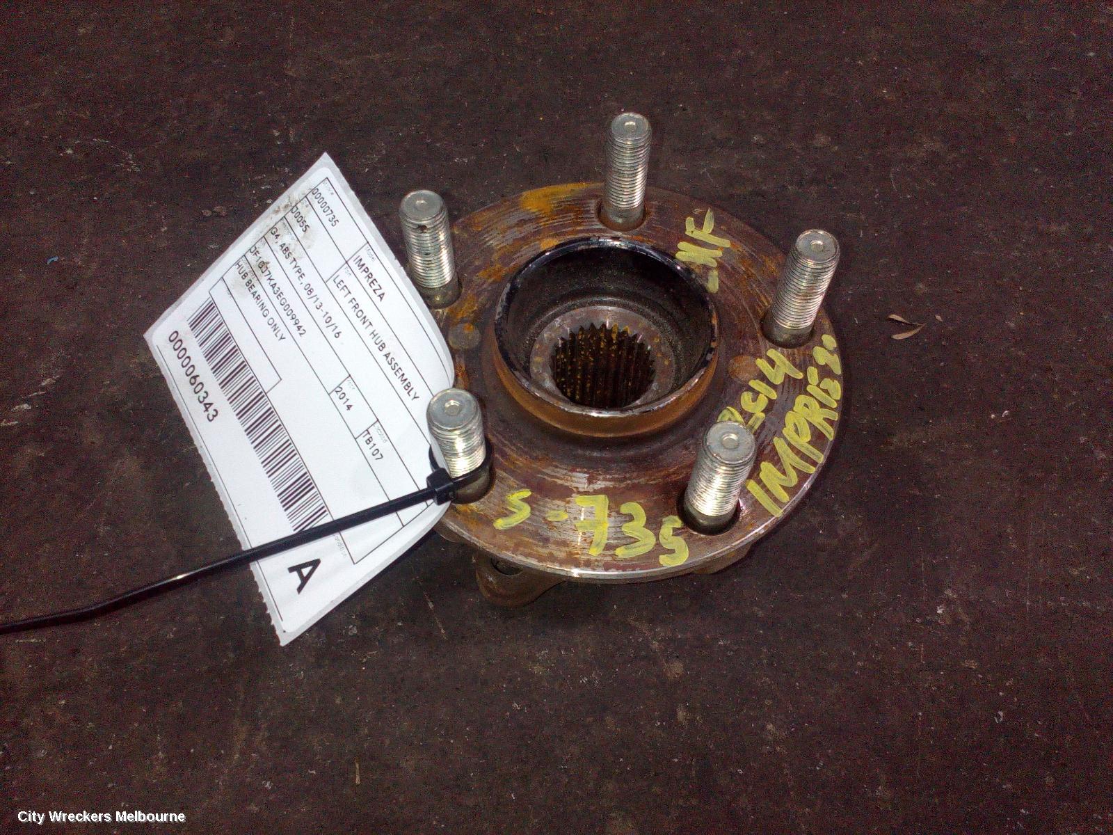 SUBARU IMPREZA LEFT FRONT HUB ASSEMBLY, G4, ABS TYPE, 08/2013 - 10/2016 - Image 3