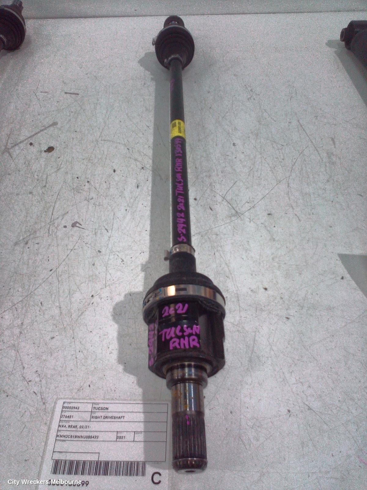 HYUNDAI TUCSON RIGHT DRIVESHAFT, NX4, REAR, 02/2021 ONWARDS - Image 1