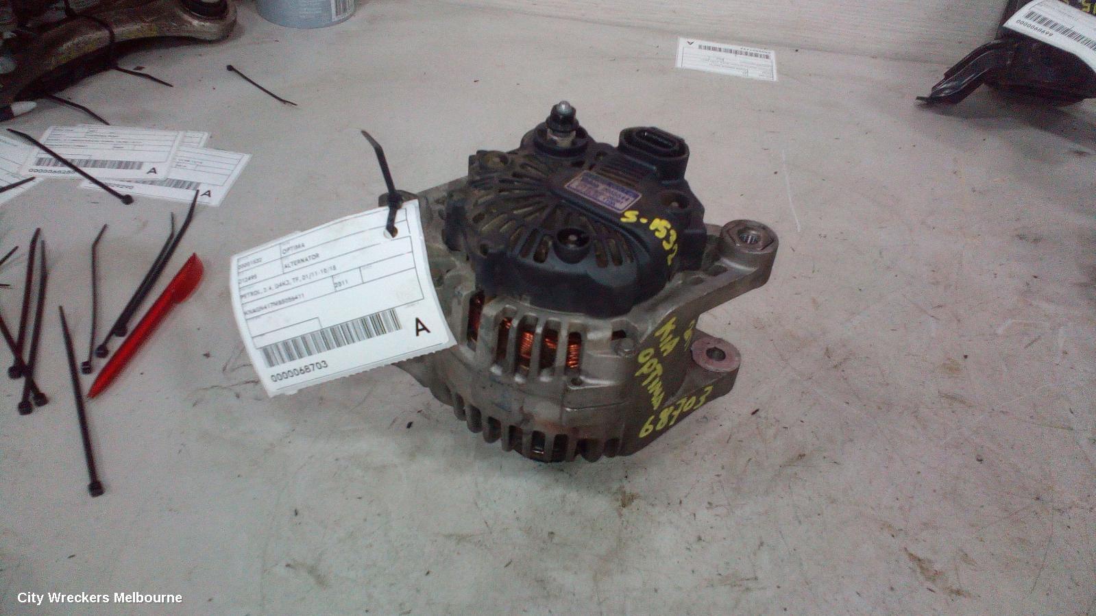 KIA OPTIMA ALTERNATOR, PETROL, 2.4, G4KJ, TF, 01/2011 - 10/2015 - Image 2