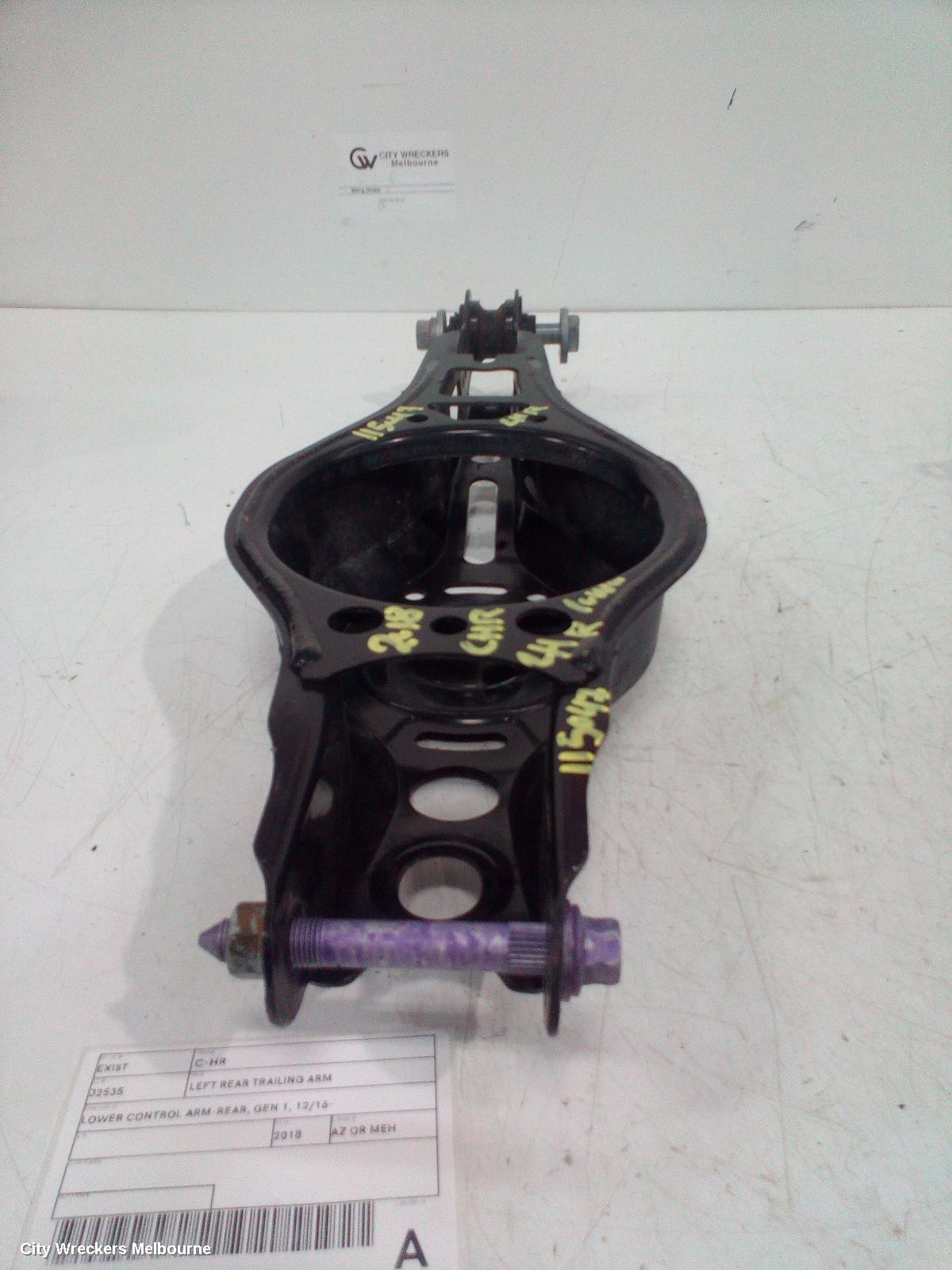 TOYOTA C-HR LEFT REAR TRAILING ARM, LOWER CONTROL ARM-REAR, GEN 1, 12/2016 ONWARDS - Image 3