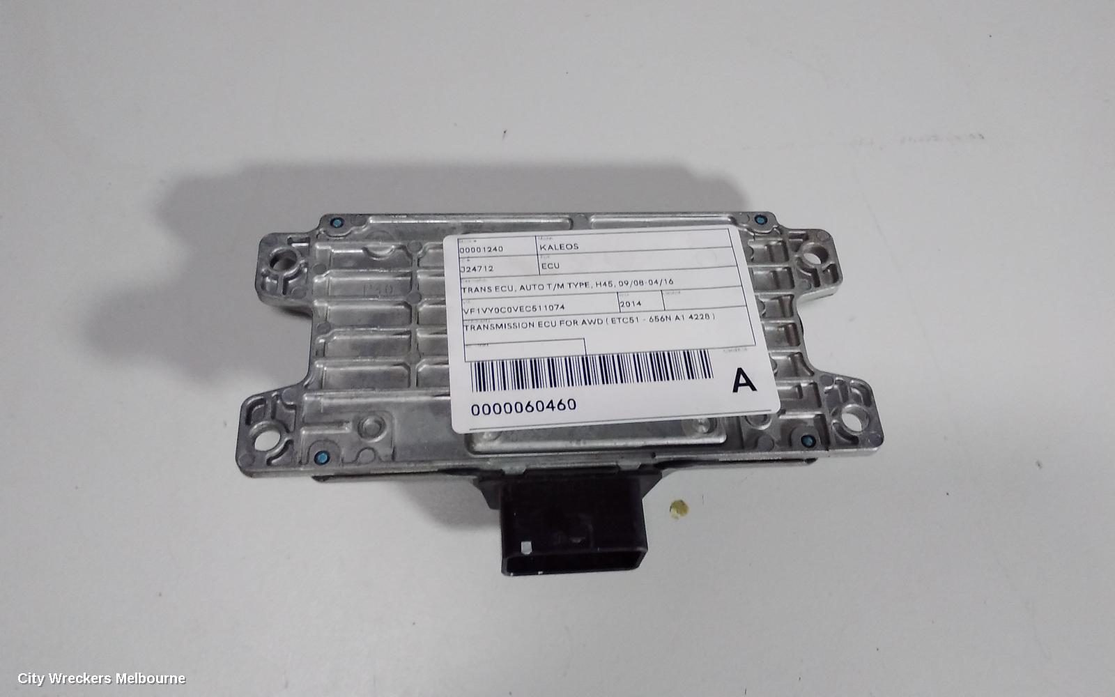 RENAULT KALEOS ECU, TRANS ECU, AUTO T/M TYPE, H45, 09/2008 - 04/2016 - Image 1
