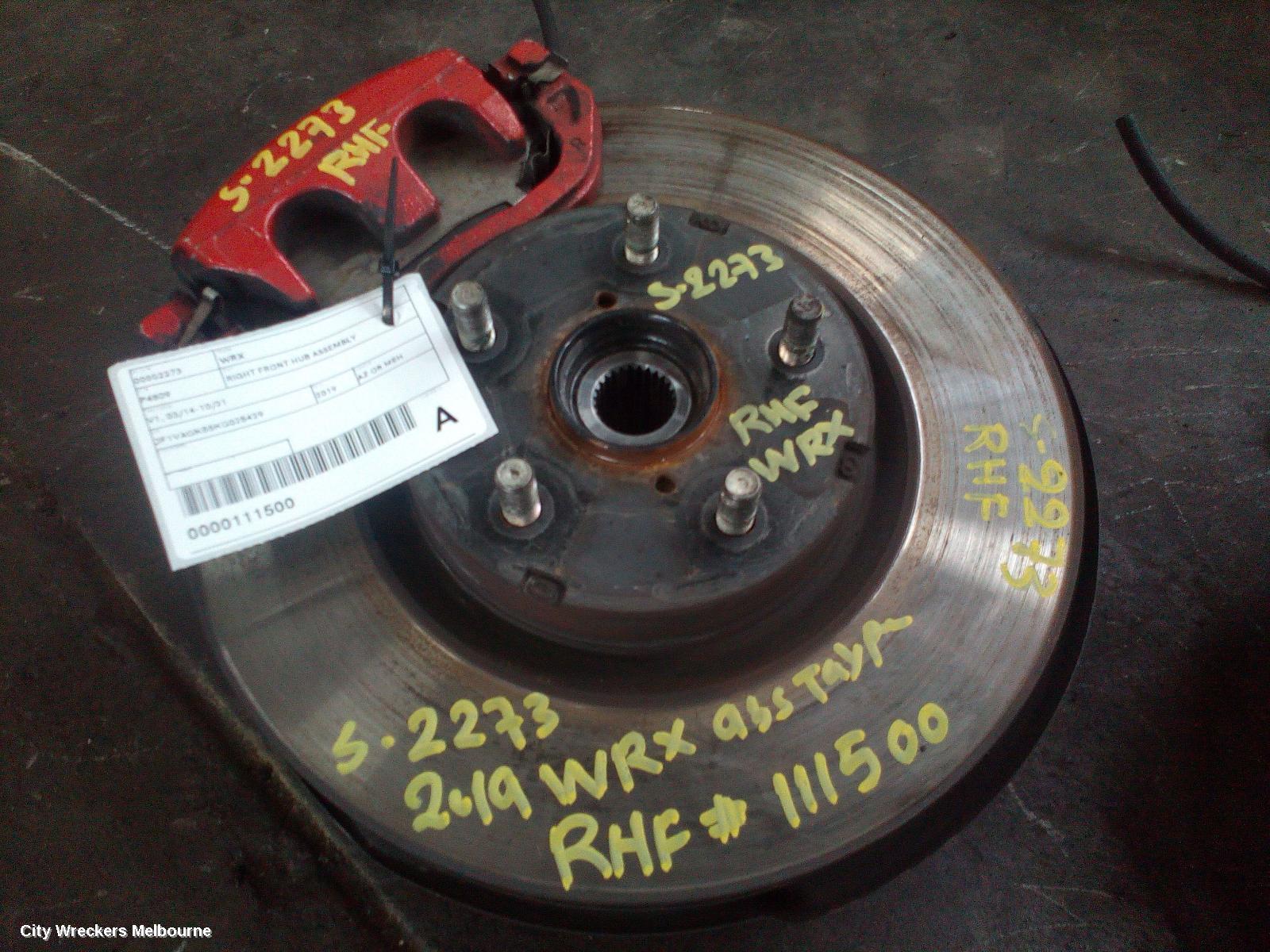 SUBARU WRX RIGHT FRONT HUB ASSEMBLY, V1, 03/2014 - 10/2021 - Image 1