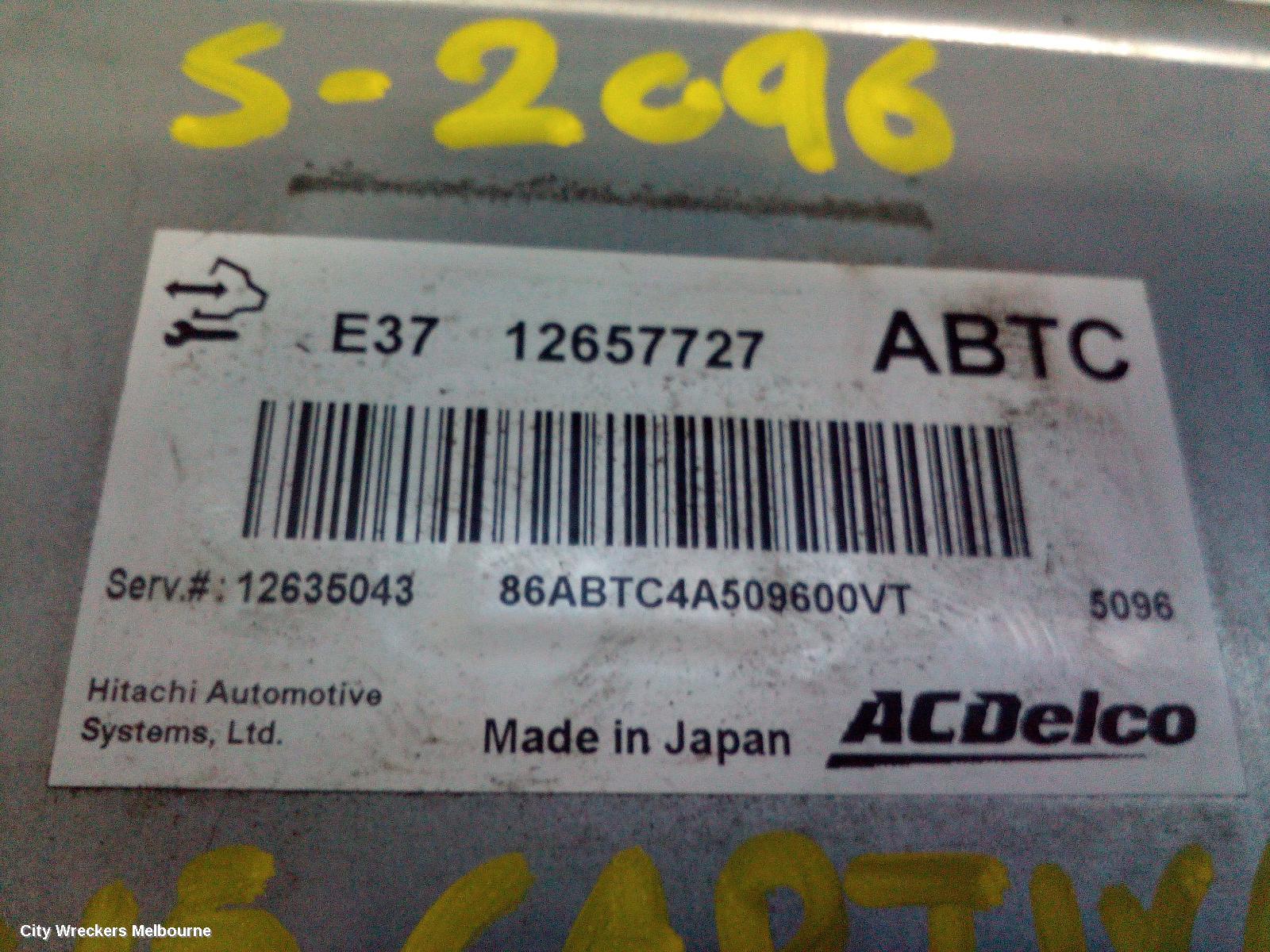 HOLDEN CAPTIVA ECU, ENGINE ECU, 2.4, PETROL, AUTO T/M, P/N 12635043, ECU ONLY, CG, 01/2011 - 06/2018 - Image 1