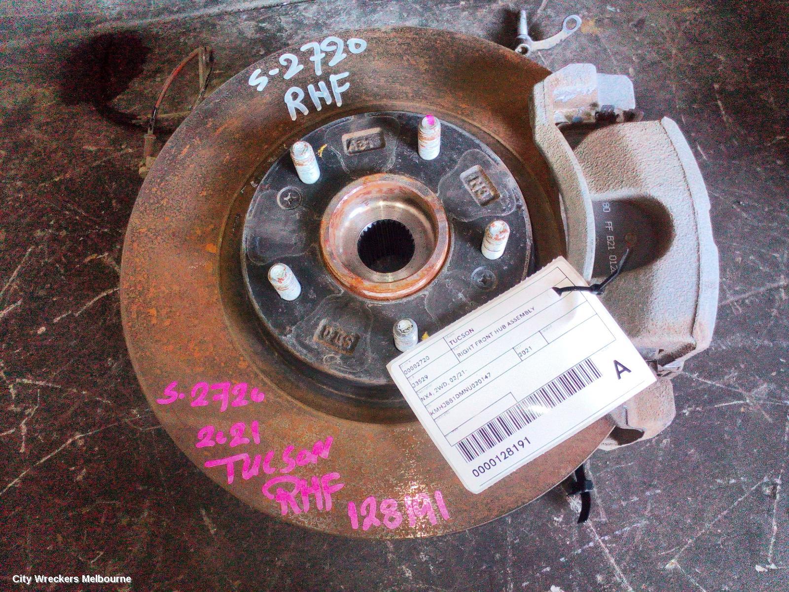HYUNDAI TUCSON RIGHT FRONT HUB ASSEMBLY, NX4, 2WD, 02/2021 ONWARDS - Image 1