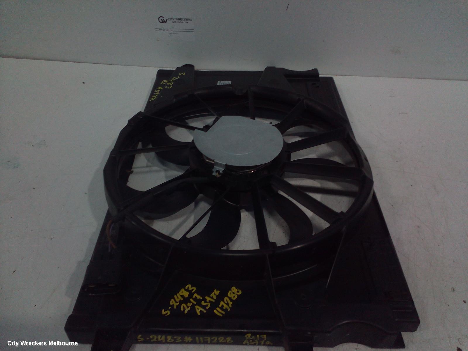 HOLDEN ASTRA FAN, RADIATOR FAN, 1.4, AUTO T/M, BK-BL, 05/2017 - 12/2020 - Image 1