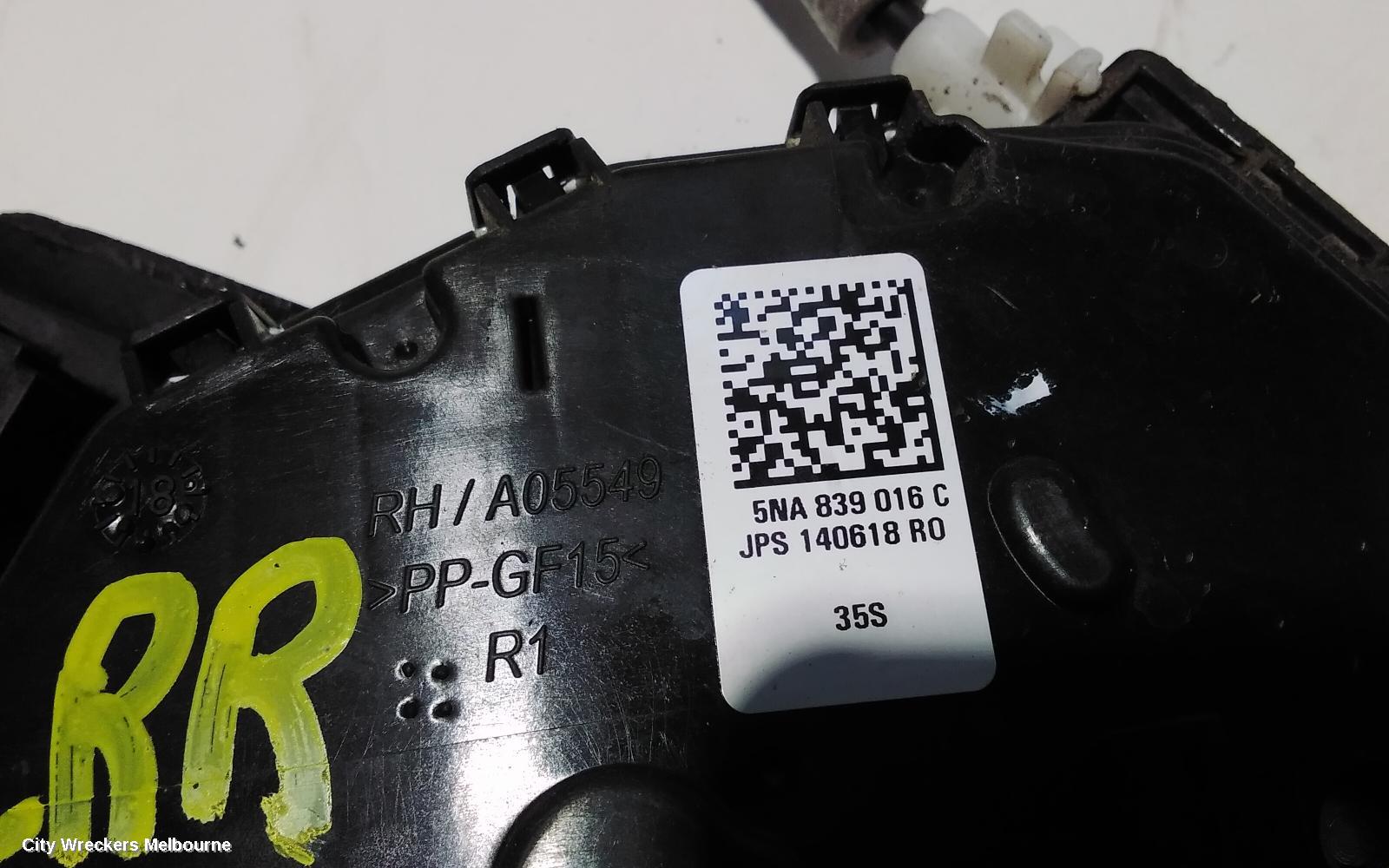 VOLKSWAGEN TIGUAN DOOR/BOOT/GATE LOCK, RIGHT REAR DOOR LOCK, 5NA, ALLSPACE, P/N 5NN839016A, 10/2018 ONWARDS - Image 3