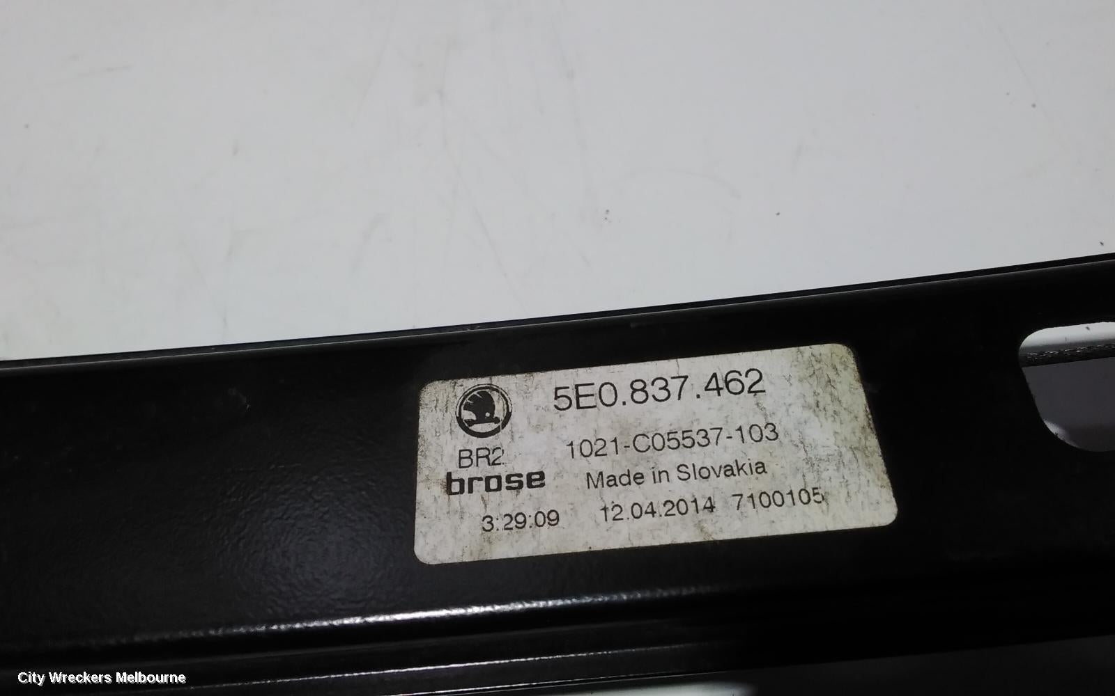 SKODA OCTAVIA RIGHT FRONT DOOR HINGE PILLAR, NE, 09/2013 - 09/2020 - Image 2