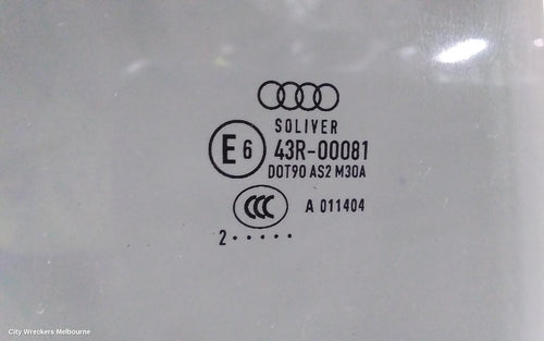 AUDI A1 RIGHT REAR DOOR WINDOW, A1/S1, 8X, 5DR HATCH, 12/2010 - 10/2018 - Image 2