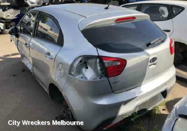 KIA RIO REAR BUMPER, BUMPER BAR (COMPLETE), UB, 3DR/5DR HATCH, W/ PARK SENSOR TYPE, 08/2011 - 10/2014 - Image 2