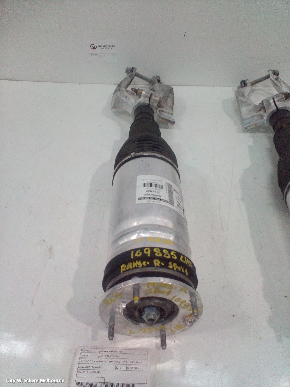 LAND ROVER RANGEROVER SPORT LEFT FRONT STRUT, AIR TYPE, NON VARIABLE DAMPENING, L494, 12/2013 - 04/2022 - Image 2