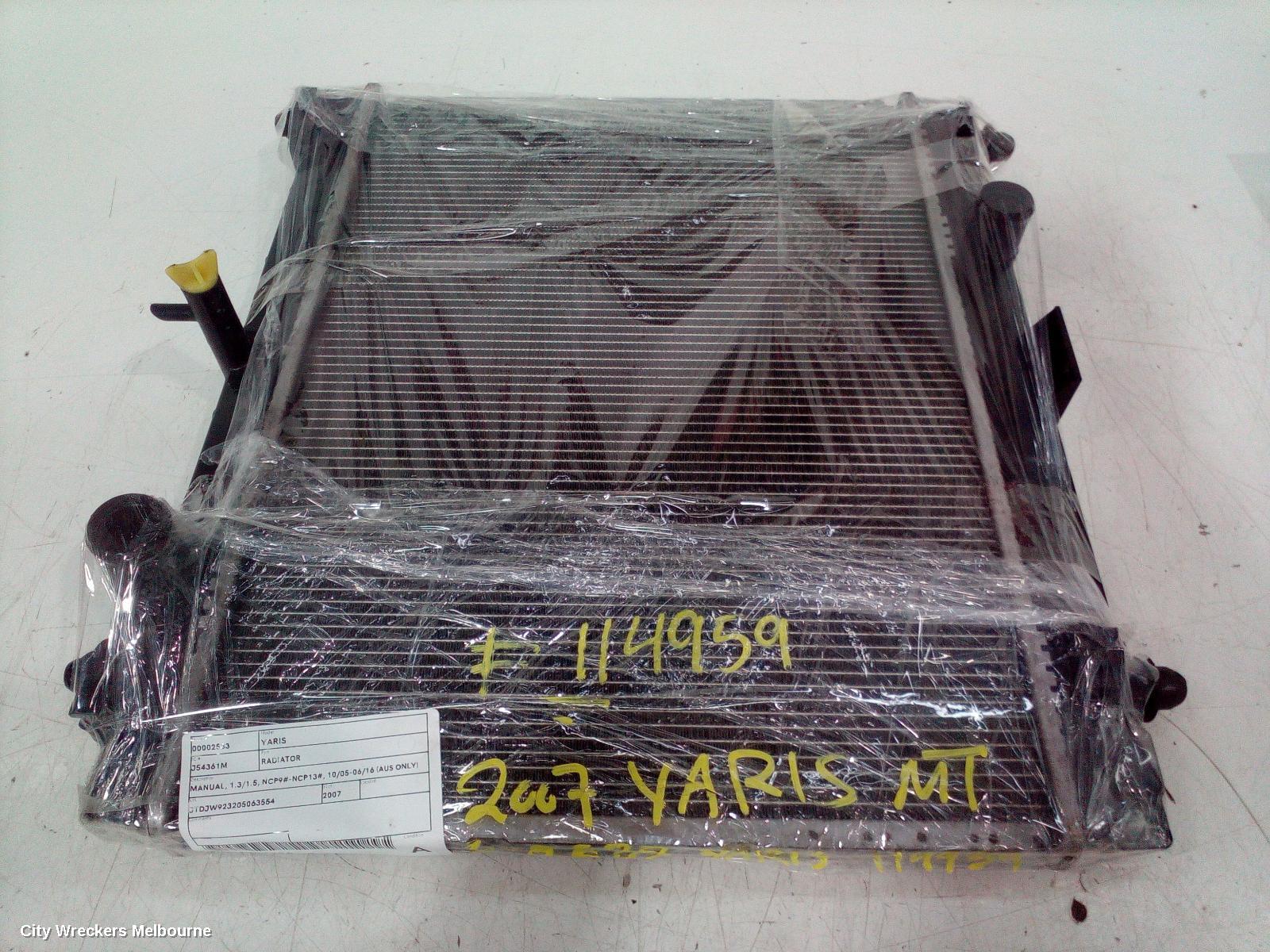 TOYOTA YARIS RADIATOR, MANUAL, 1.3/1.5, NCP9#-NCP13#, 10/2005 - 06/2016 (AUS ONLY) - Image 3