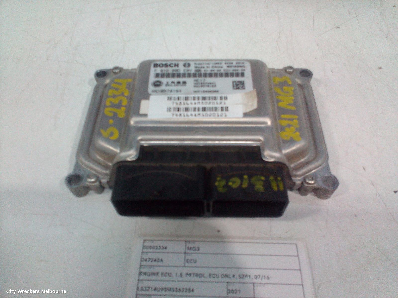 MG MG3 ECU, ENGINE ECU, 1.5, PETROL, ECU ONLY, SZP1, 07/2016 ONWARDS - Image 1