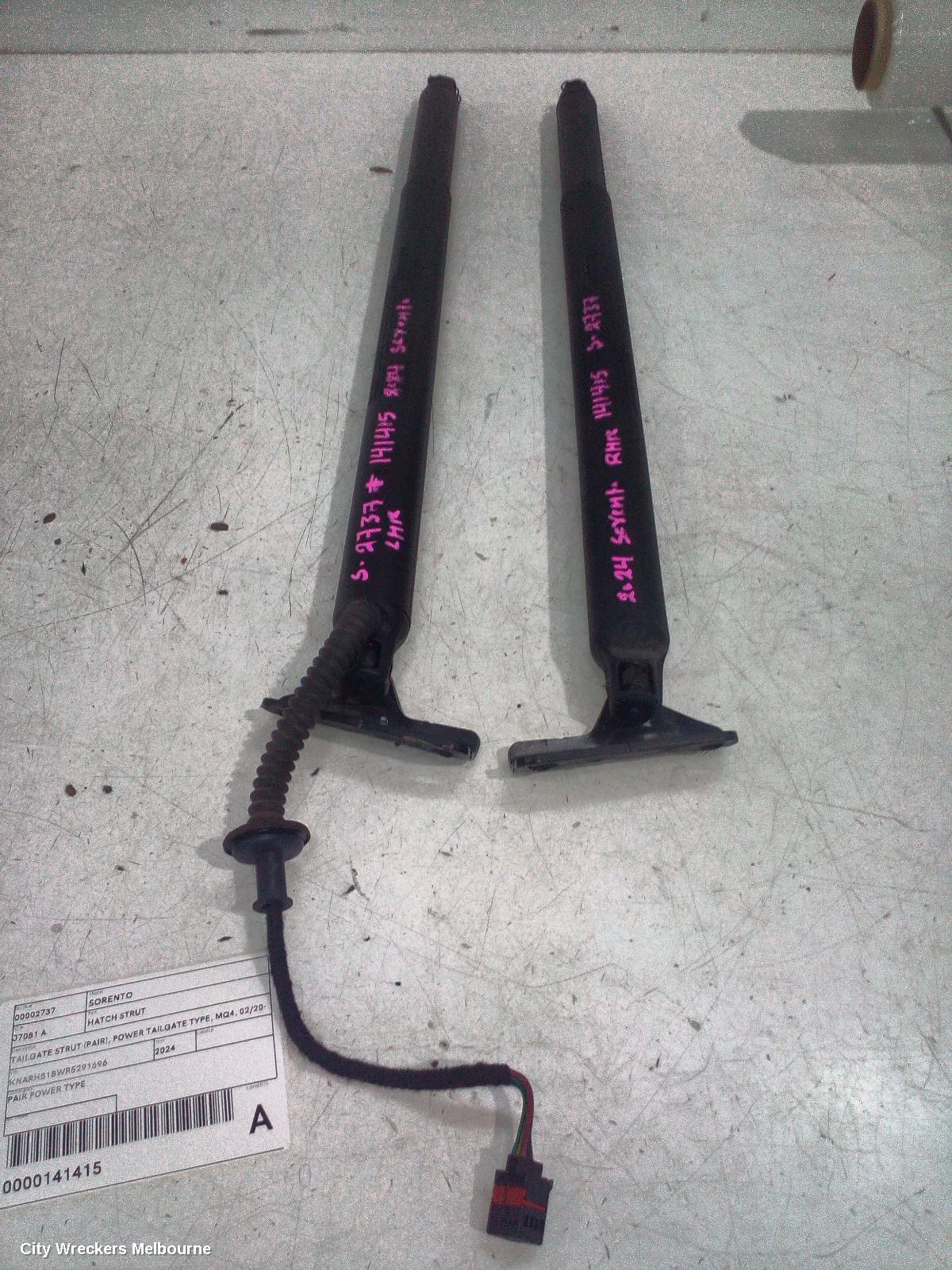 KIA SORENTO HATCH STRUT, TAILGATE STRUT (PAIR), POWER TAILGATE TYPE, MQ4, 02/2020 ONWARDS - Image 1