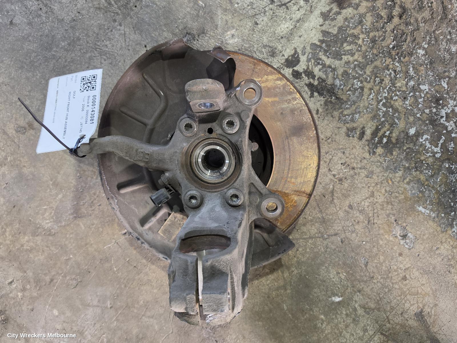 VOLKSWAGEN GOLF RIGHT FRONT HUB ASSEMBLY, GEN 5, 4 BOLT TYPE, 06/2004 - 02/2009 - Image 2