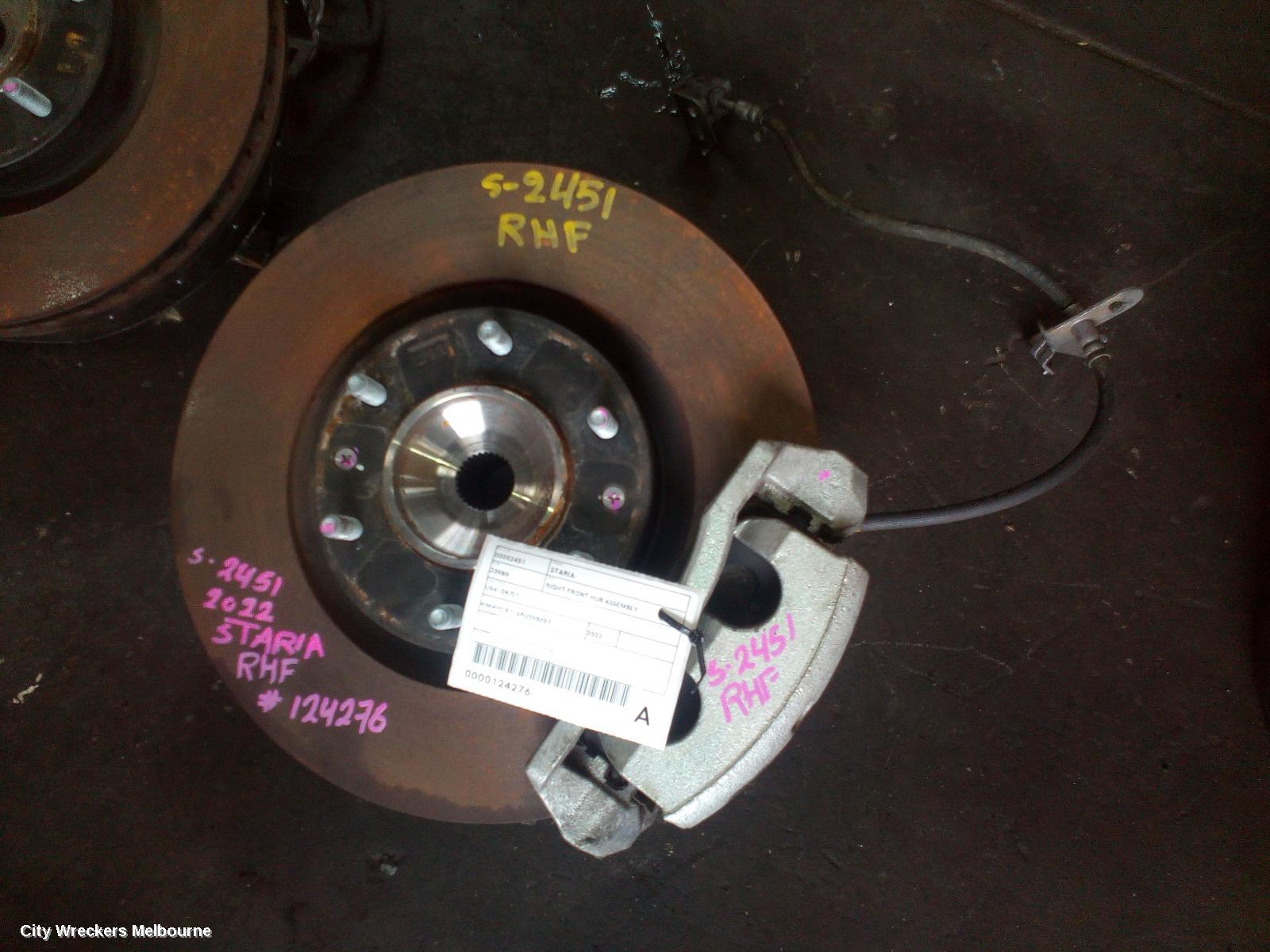 HYUNDAI STARIA RIGHT FRONT HUB ASSEMBLY, US4, 04/2021 ONWARDS - Image 2