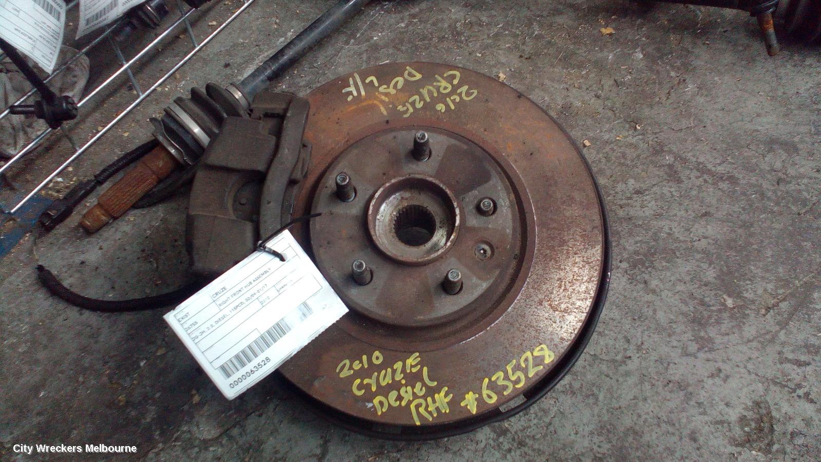 HOLDEN CRUZE RIGHT FRONT HUB ASSEMBLY, JG-JH, 2.0, DIESEL, 115PCD, 03/2009 - 01/2017 - Image 1