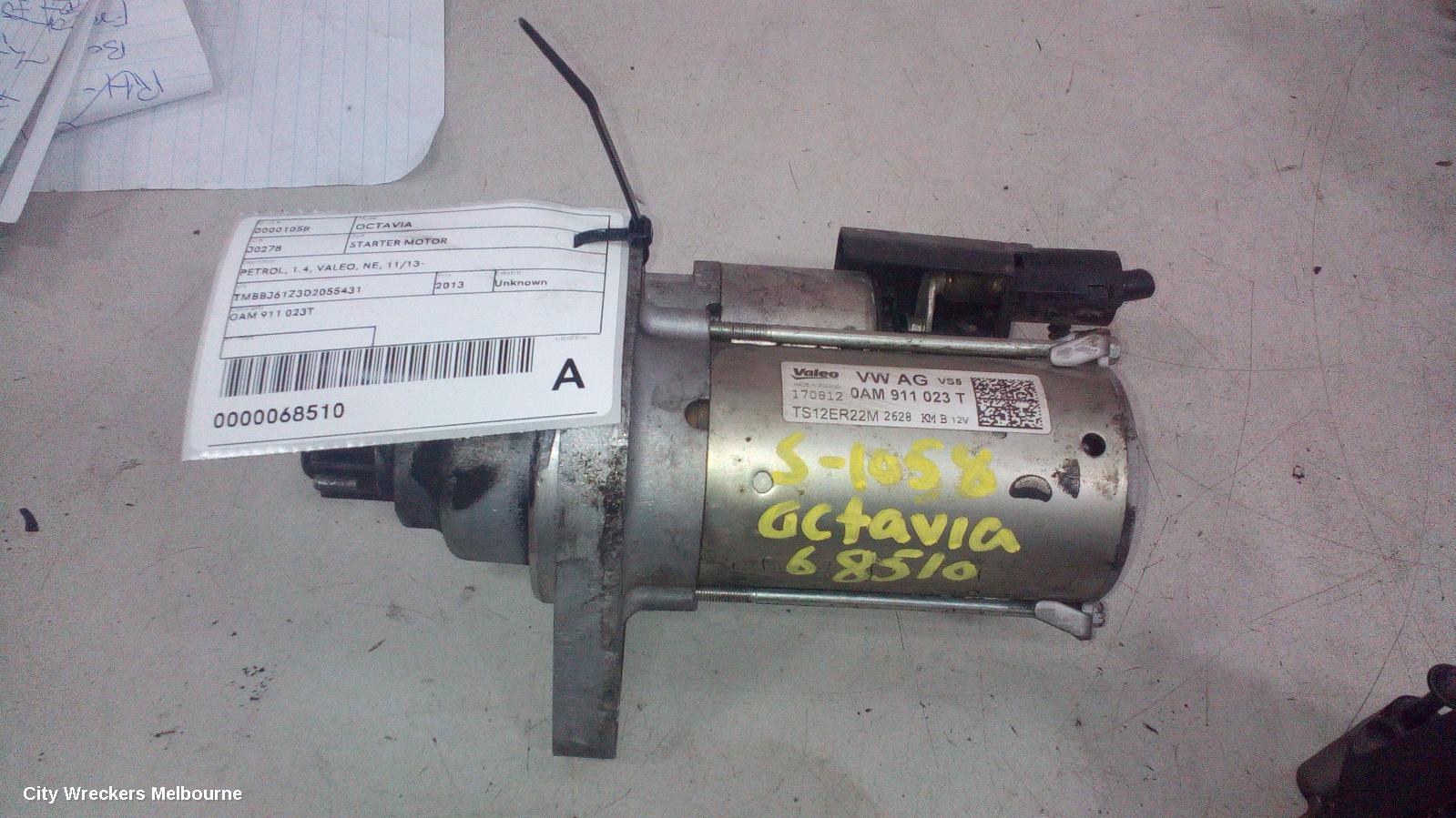 SKODA OCTAVIA STARTER, PETROL, 1.4, VALEO, NE, 11/2013 ONWARDS - Image 2