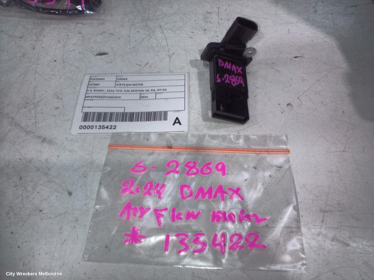 ISUZU DMAX AIR FLOW METER, 3.0, DIESEL, 4JJ3-TCX, P/N AFH70M-40, RG, 07/2020 ONWARDS - Image 1