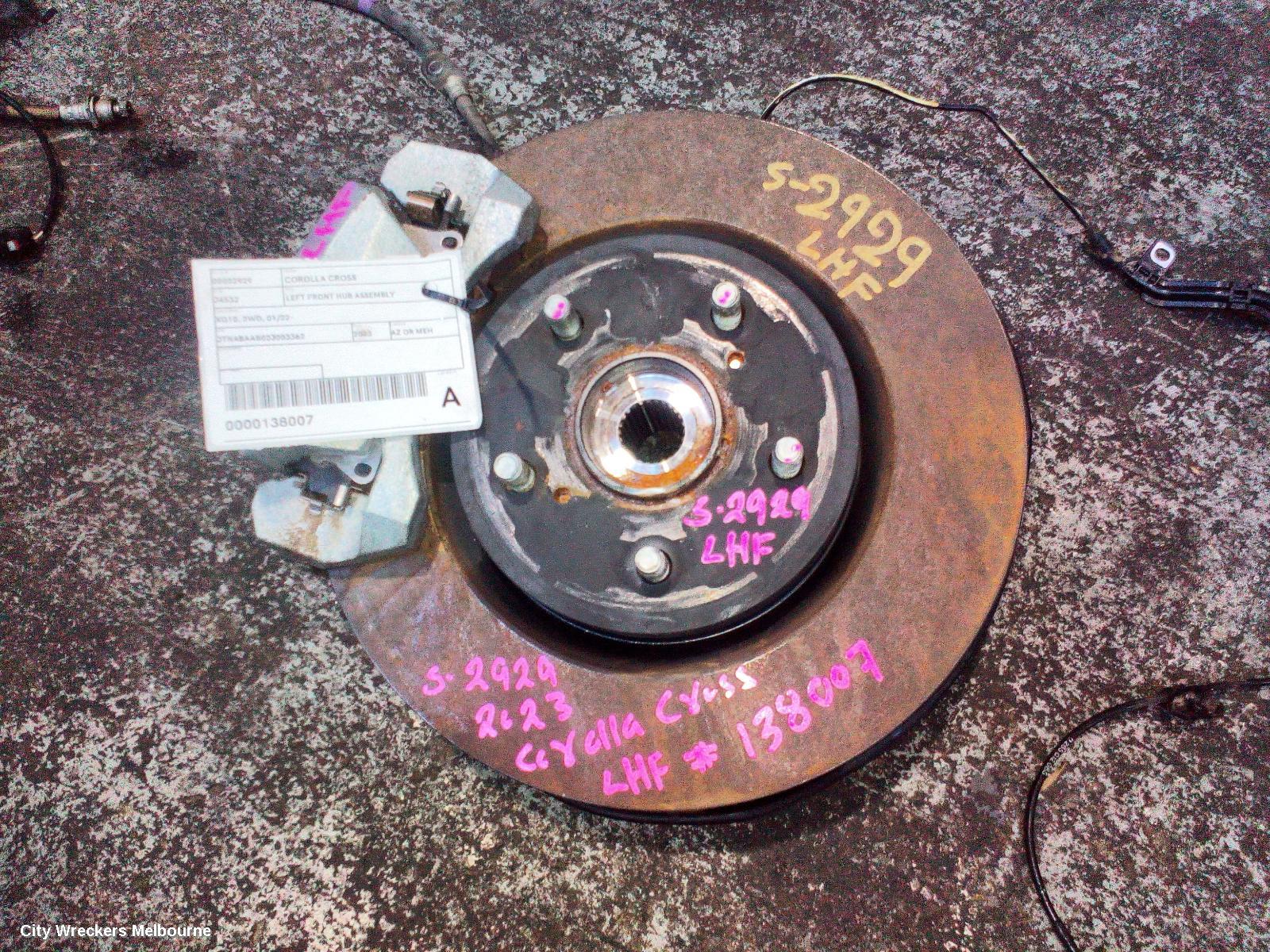 TOYOTA COROLLA CROSS LEFT FRONT HUB ASSEMBLY, XG10, 2WD, 01/2022 ONWARDS - Image 2