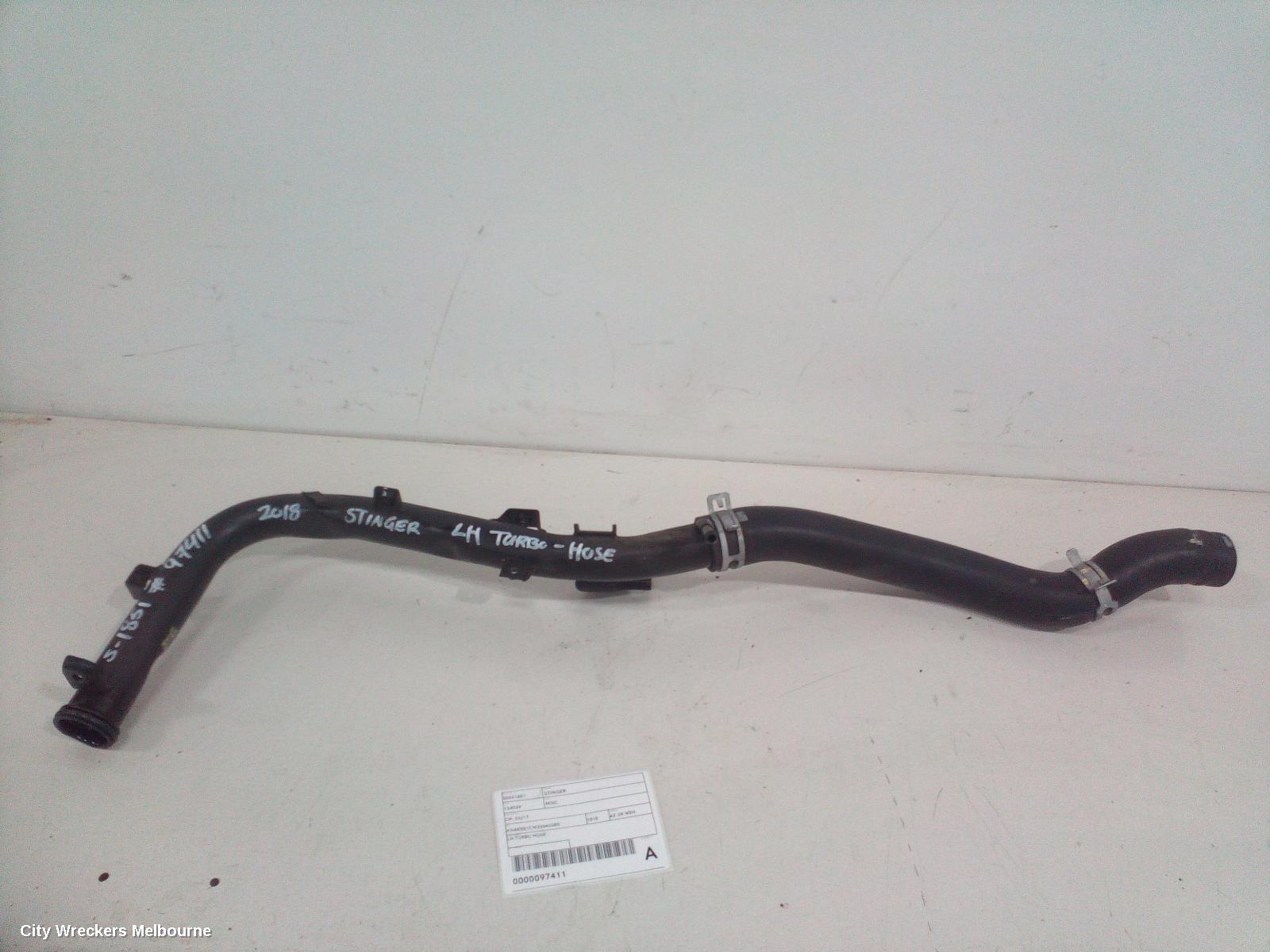 KIA STINGER, CK, 06/2017 - 04/2023, LH TURBO HOSE: 97411 - Image 1