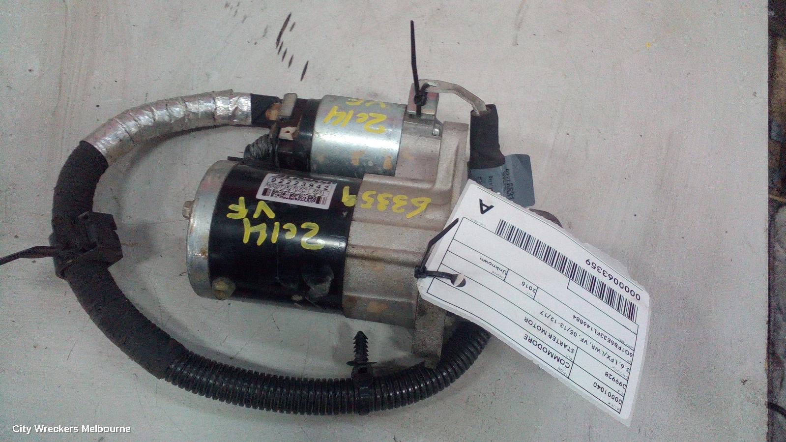HOLDEN COMMODORE STARTER, 3.6, LFX/LWR, VF, 05/2013 - 12/2017 - Image 2