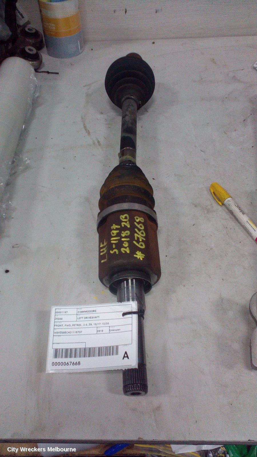 HOLDEN COMMODORE LEFT DRIVESHAFT, FRONT, FWD, PETROL, 2.0, ZB, 10/2017 - 12/2020 - Image 2