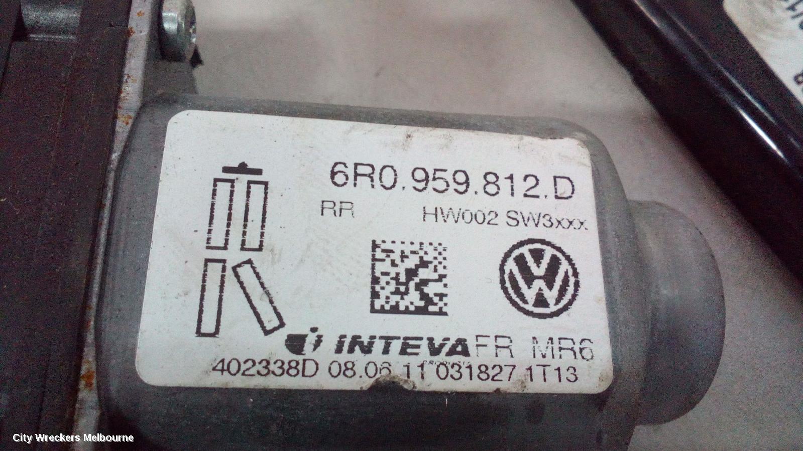 VOLKSWAGEN AMAROK RIGHT REAR WND REG/MOTOR, 2H, 12/2010 ONWARDS - Image 2